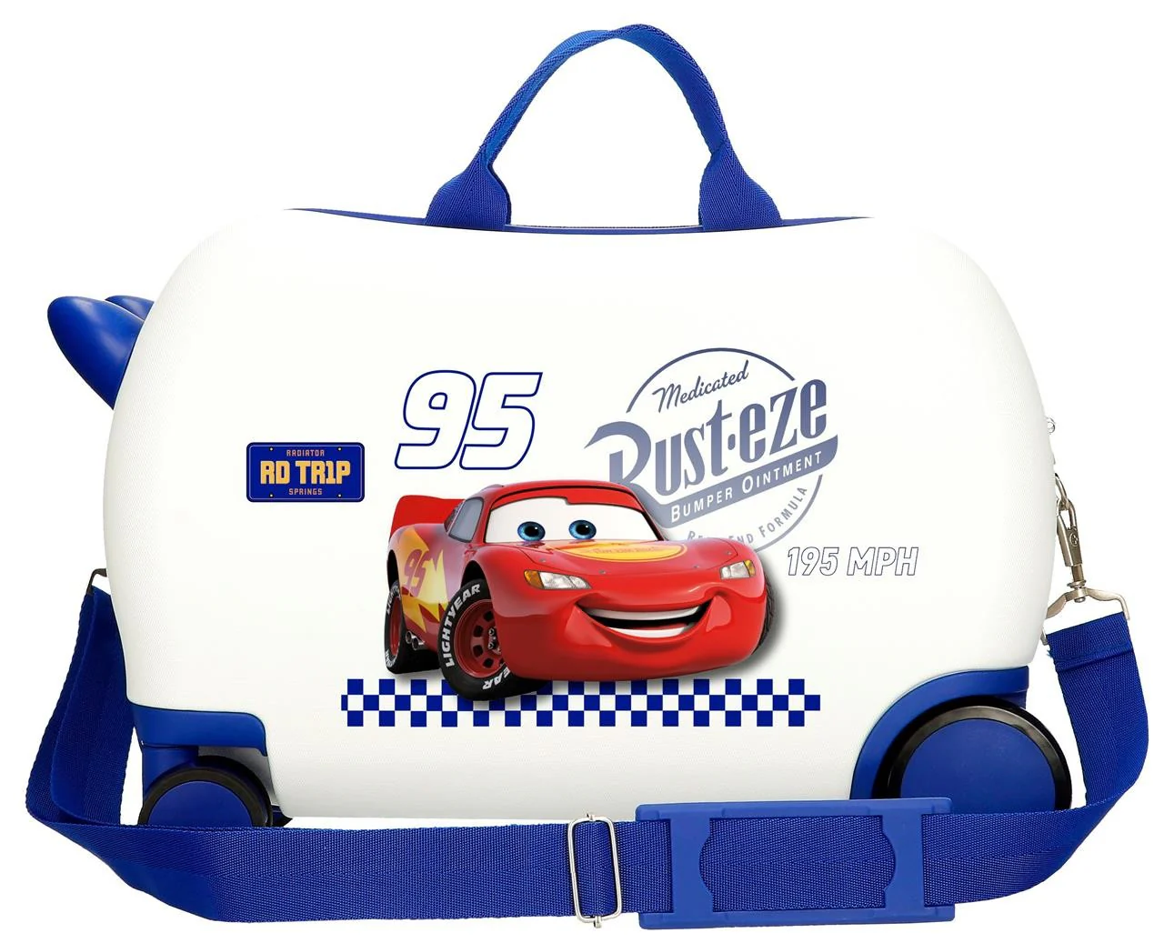 2021042 MALETA INF.ABS 4R.(2 MULTI.) 45CM. CARS TRIP BLANC - Image 3