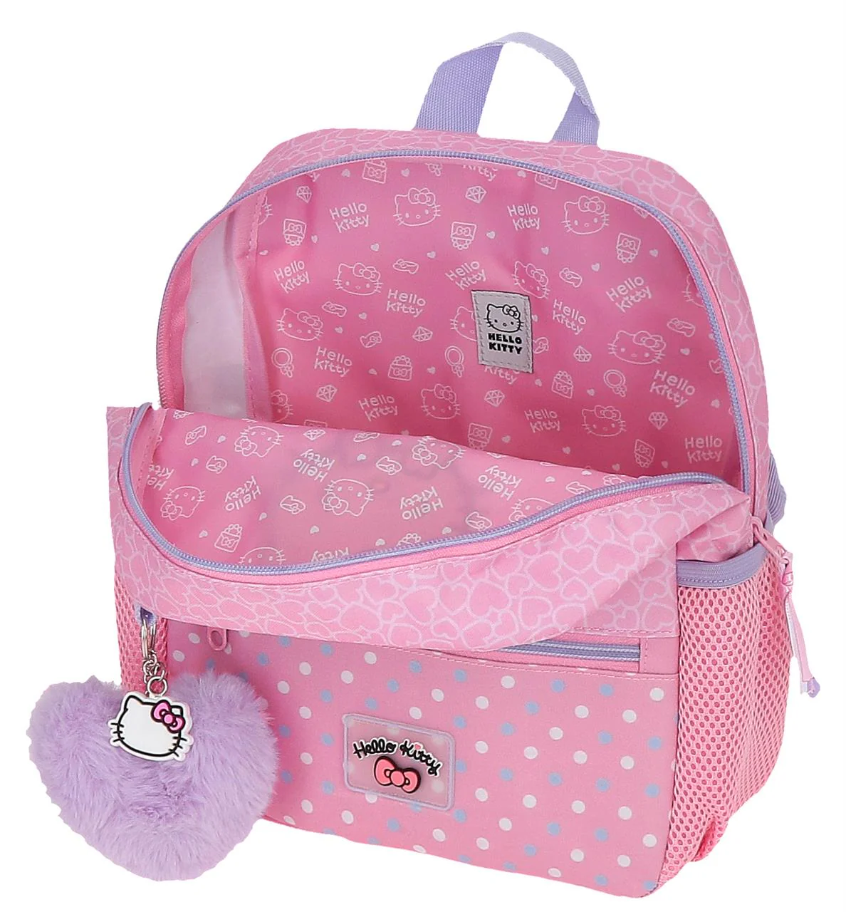 20322T1 MOCHILA ADAP. 28CM. C/CARRO. HELLO KITTY HEARTS & DO - Image 2