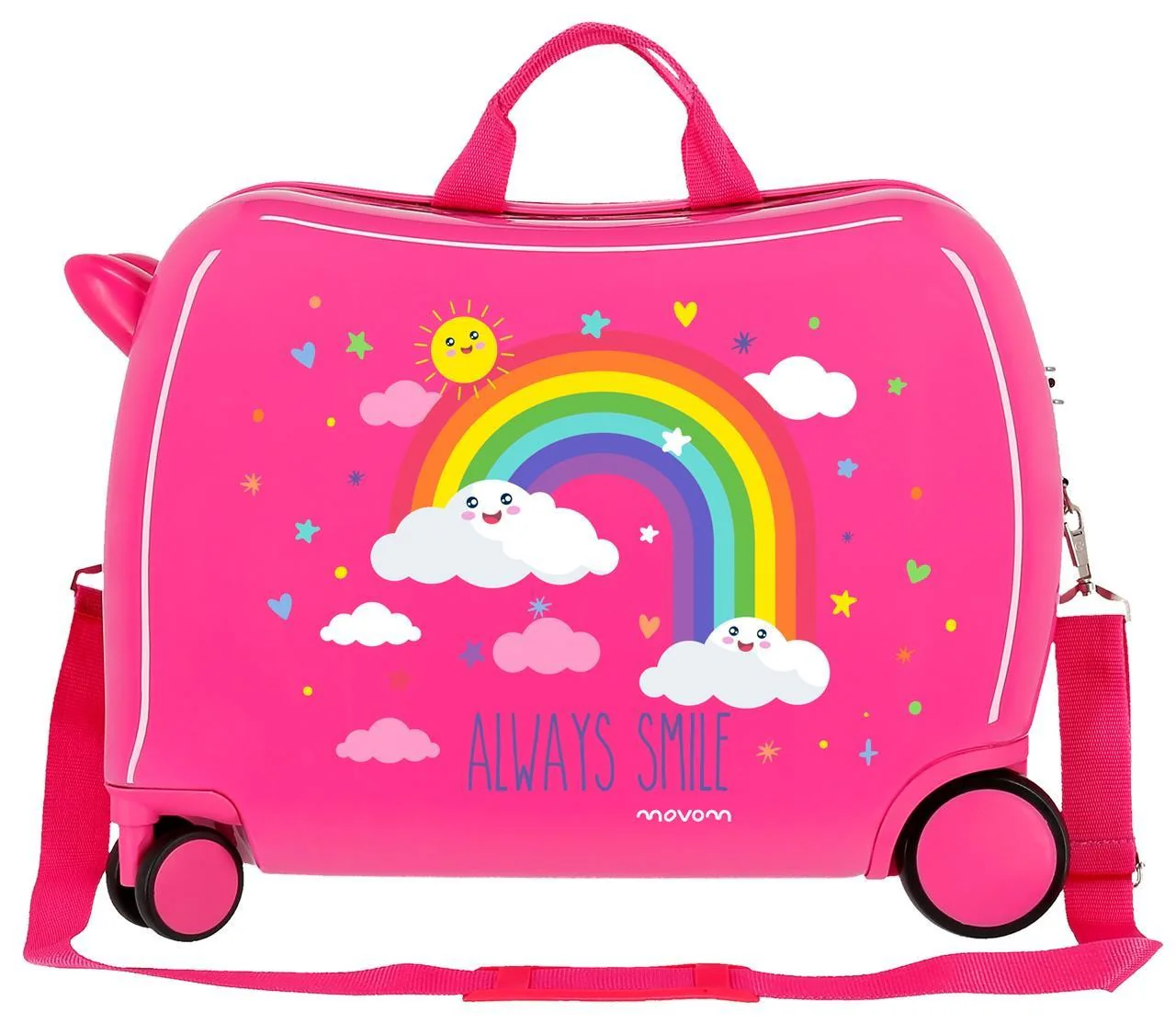 2189821 MALETA INF.ABS 4R.ARCOIRIS MOVOM ALWAYS SMILE FUCSIA - Image 3
