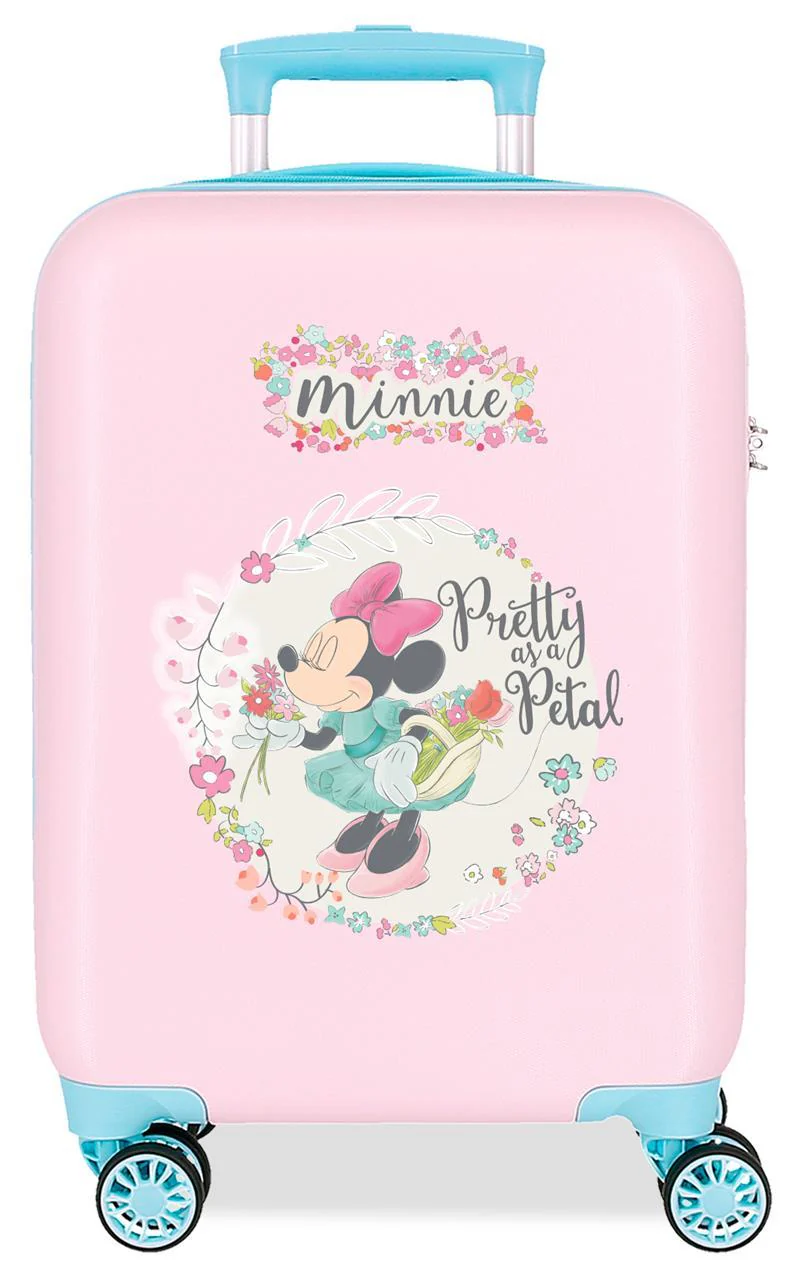2411321 TROLLEY ABS 50 CM.4R. MINNIE FLORALS ROSA