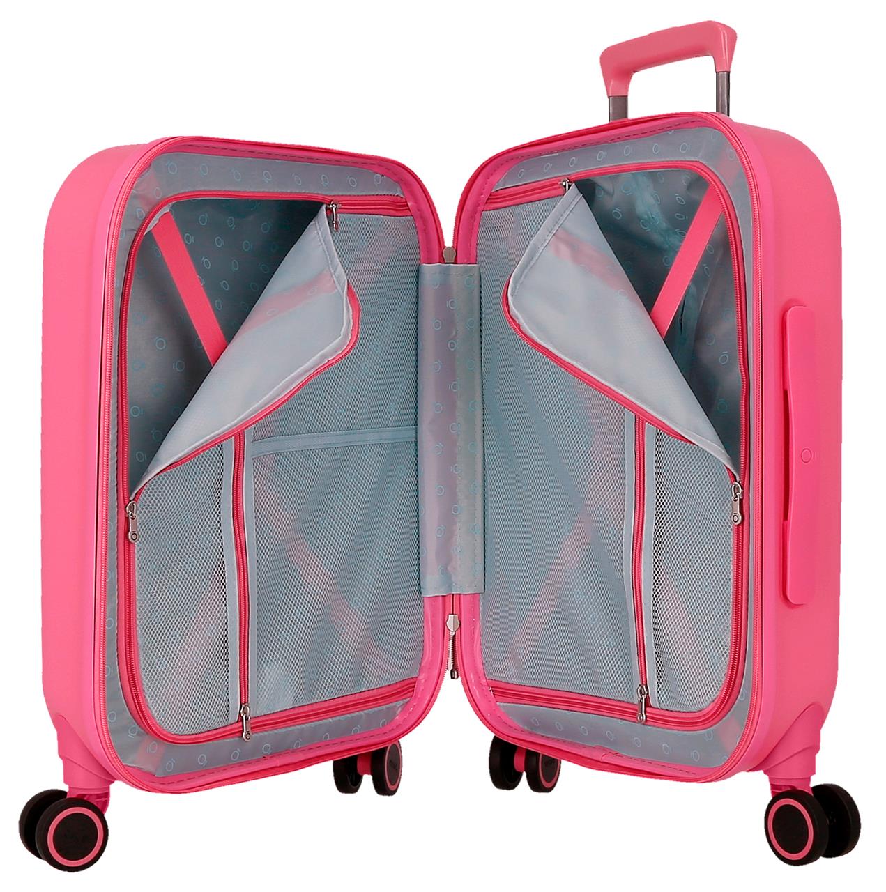 3199145 TROLLEY ABS 55CM.4R.ENSO STITCH PLAYFUL FUCSIA - Image 3