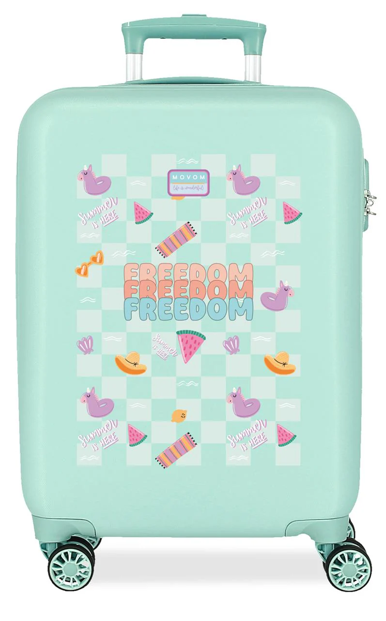 3221141 TROLLEY ABS 55CM. 4R. MOVOM FREEDOM TURQUESA