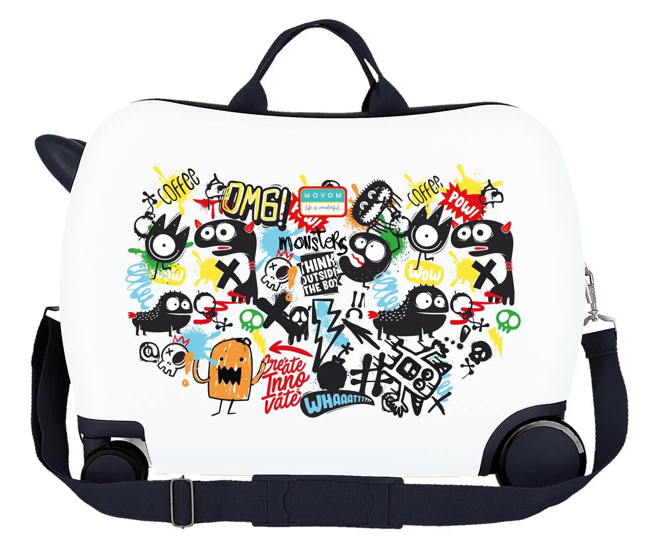 3279841 MALETA INF.ABS 4R.(2 MULTI.) 50CM. MOVOM MONSTERS BL - Image 2