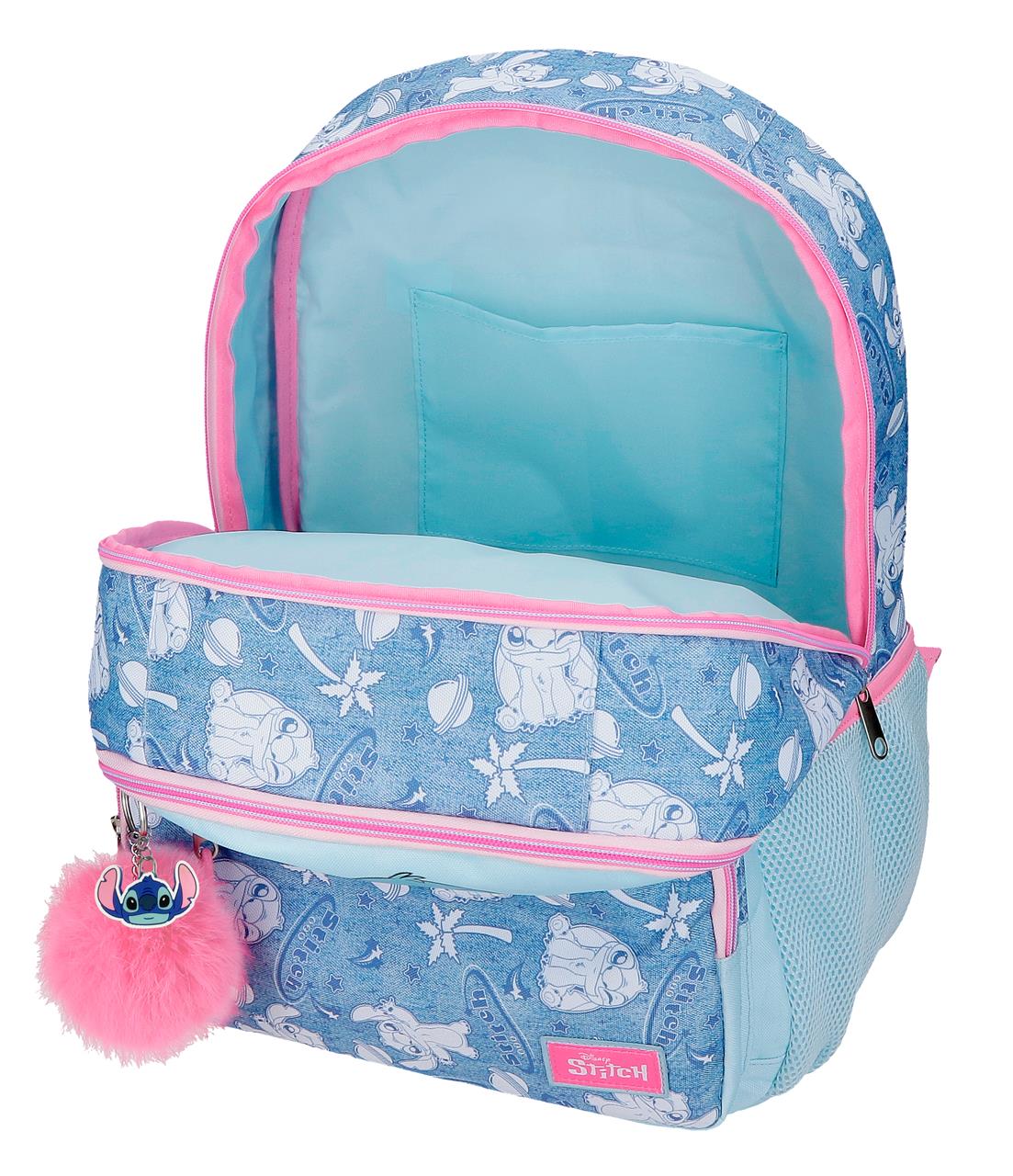 32924V1 MOCHILA ADAP. 44CM 2C. C/CARRO. STITCH HEARTS - Image 3
