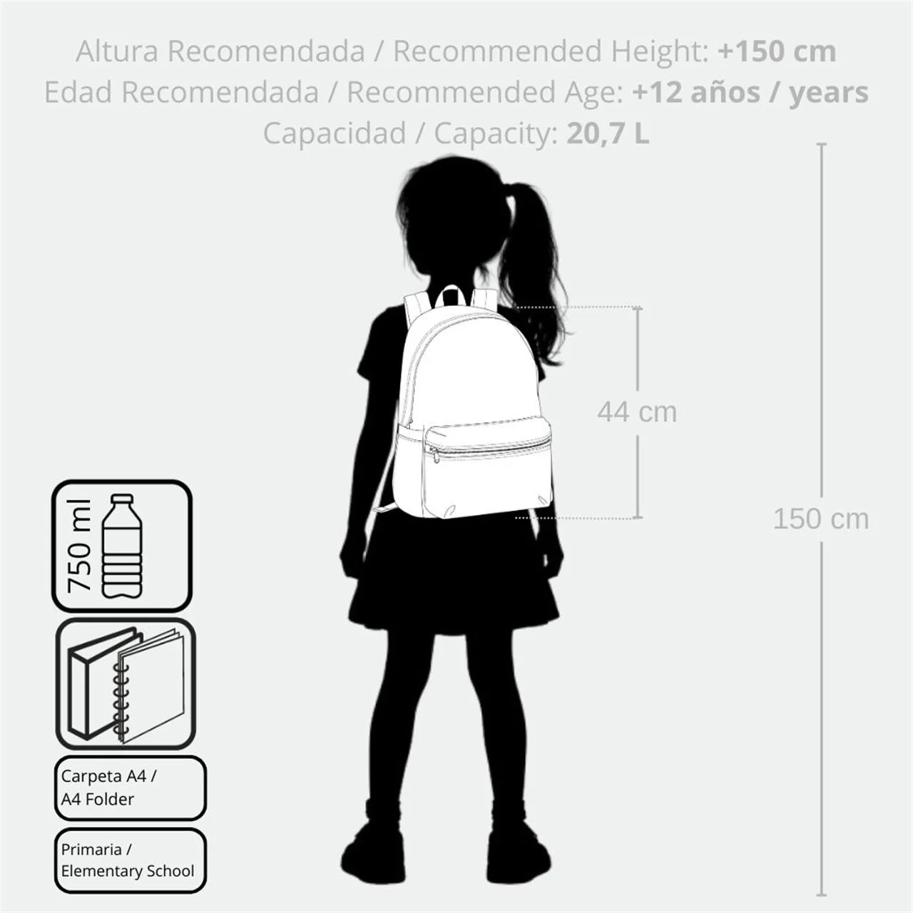 32925V1 MOCHILA ADAP. 44CM. C/CARRO. STITCH HEARTS - Image 5