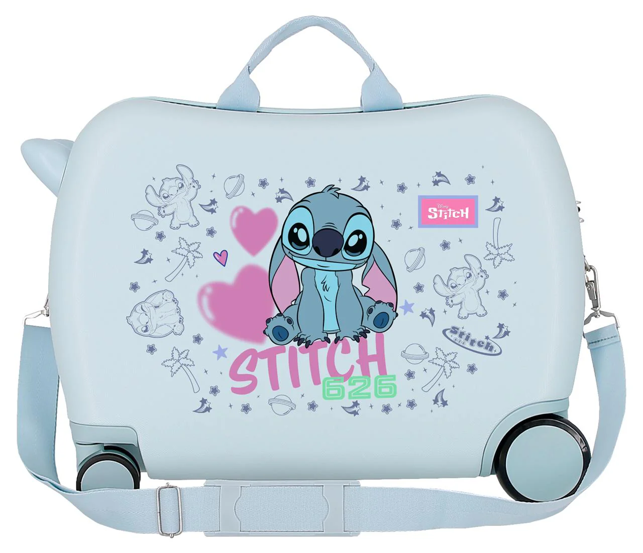 3299841 MALETA INF.ABS 4R.(2 MULTI.) 50CM. STITCH HEARTS AZU - Image 3