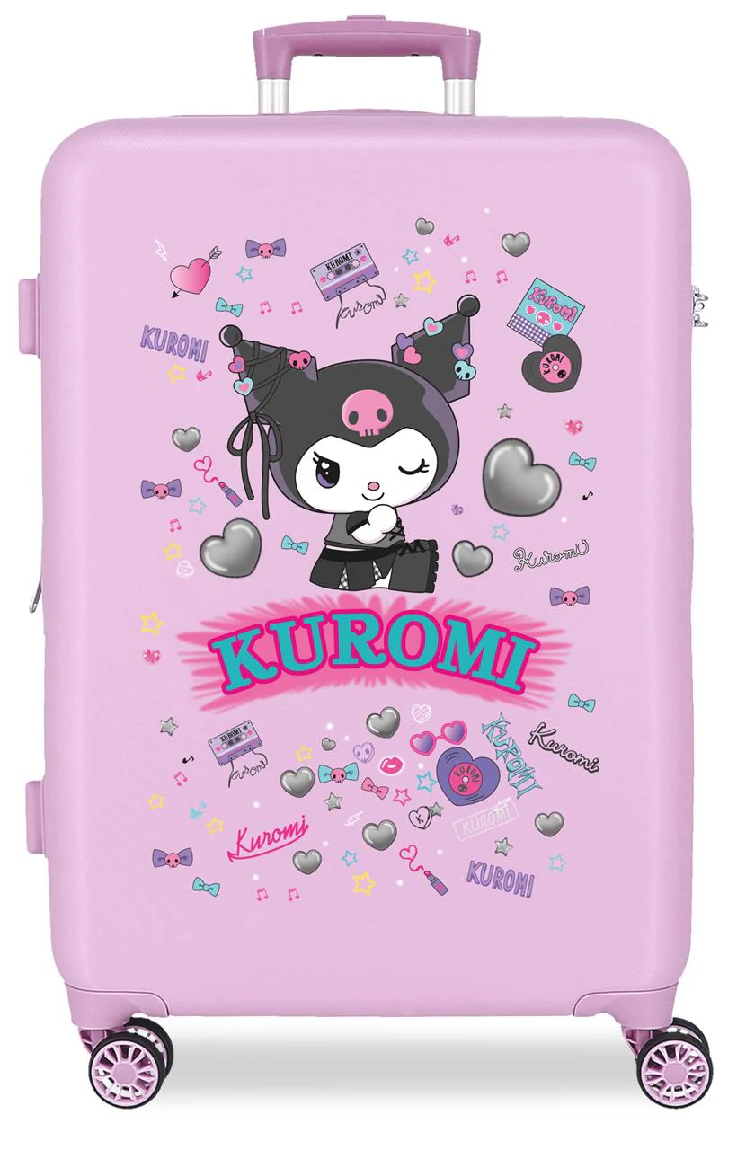 3461241 TROLLEY ABS 65CM. 4R. KUROMI RETROPOP LILA