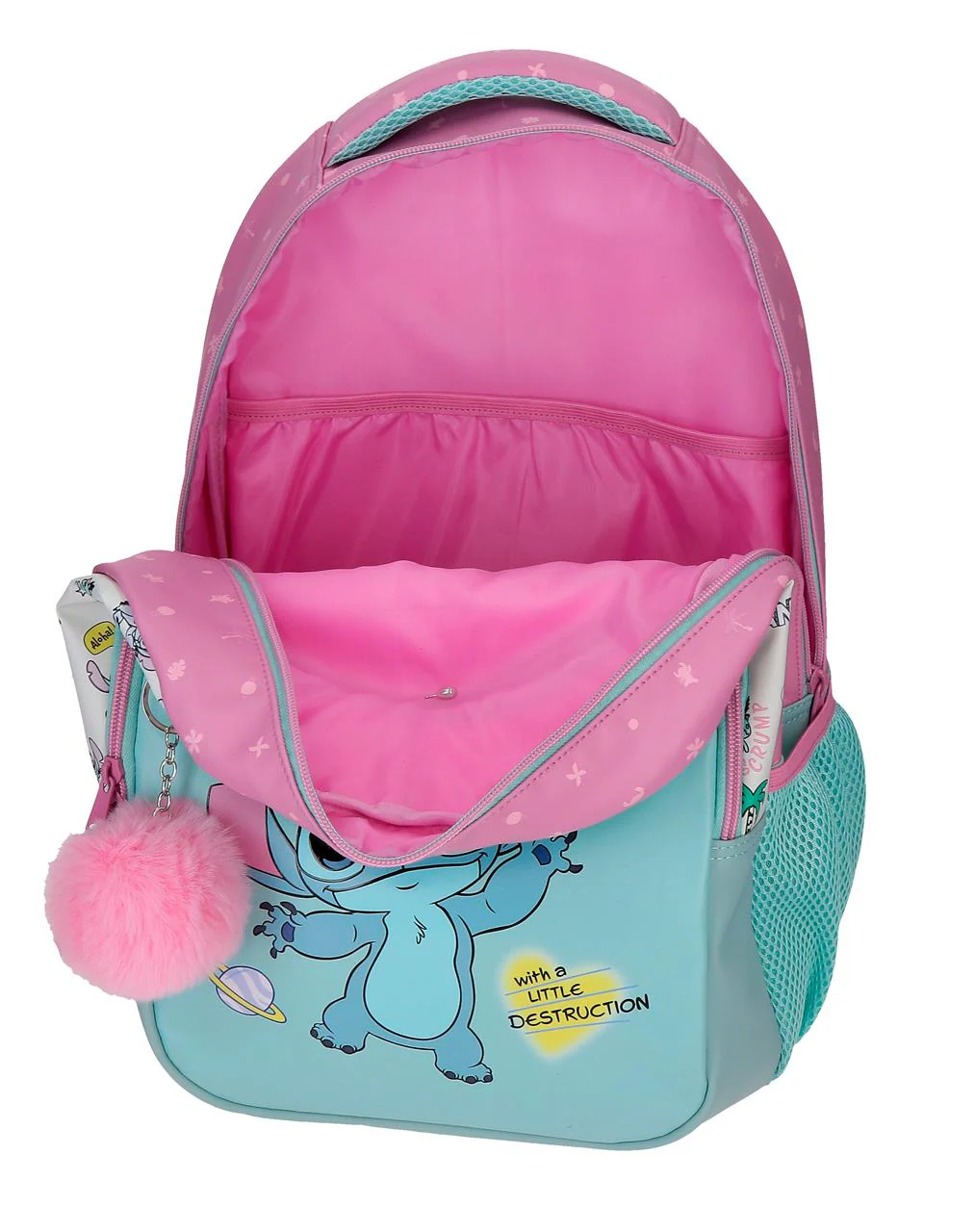 34723V1 MOCHILA ADAP. 42CM 2C. C/CARRO. STITCH LITTLE DESTRU - Image 3