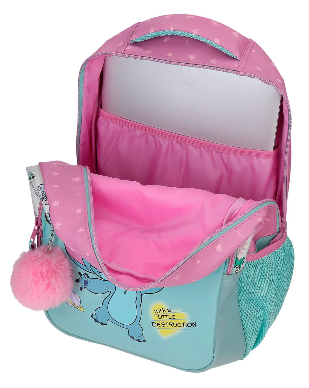 34723V1 MOCHILA ADAP. 42CM 2C. C/CARRO. STITCH LITTLE DESTRU - Image 4