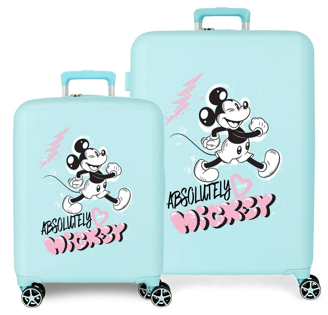 3739725 SET/2 TROLLEY ABS 55-70CM.4R.MICKEY FRIENDLY TURQUE