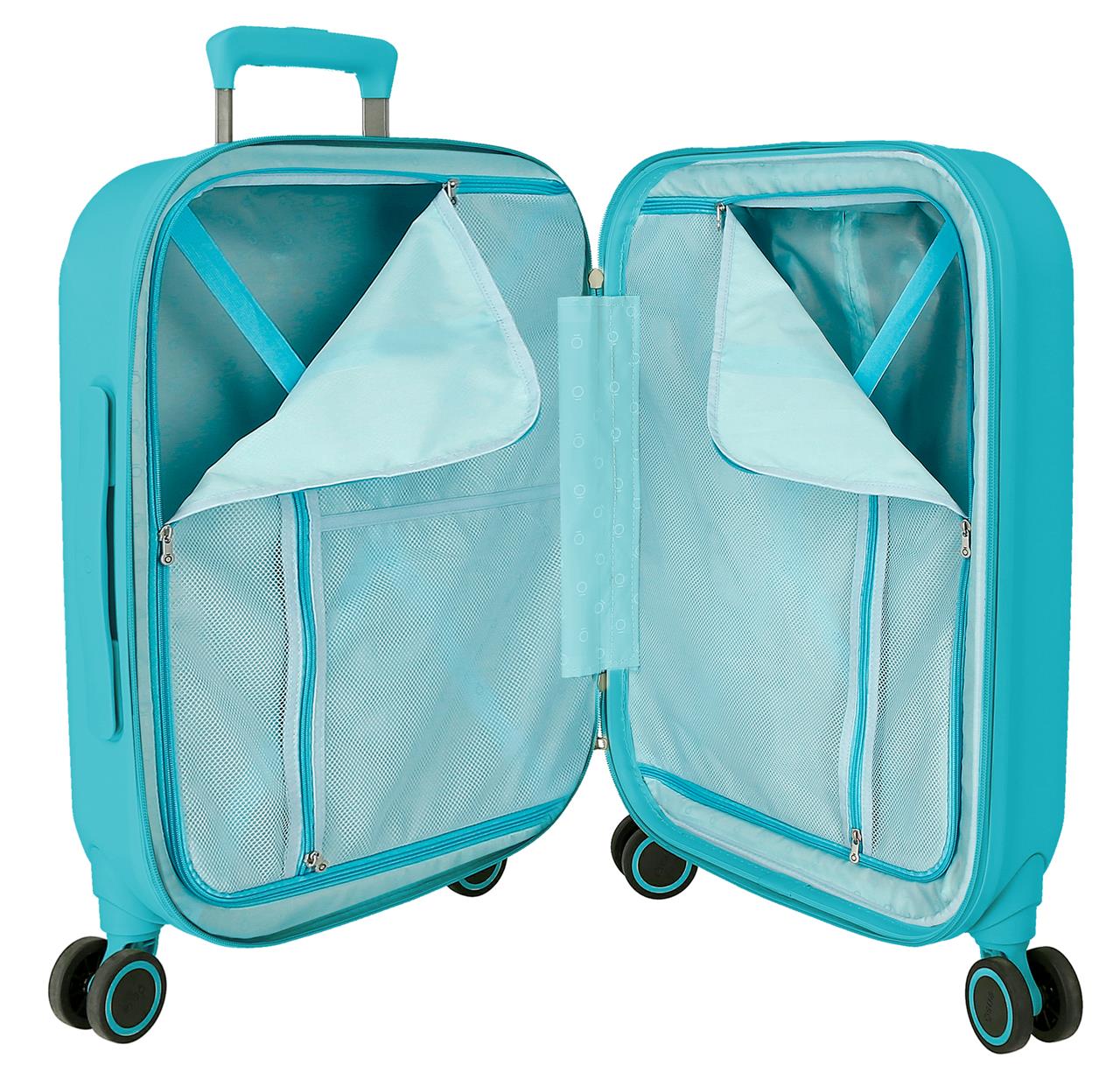 3859124 TROLLEY ABS 55CM.4R.STITCH YOU ARE MAGICAL AZUL TURQ - Image 2