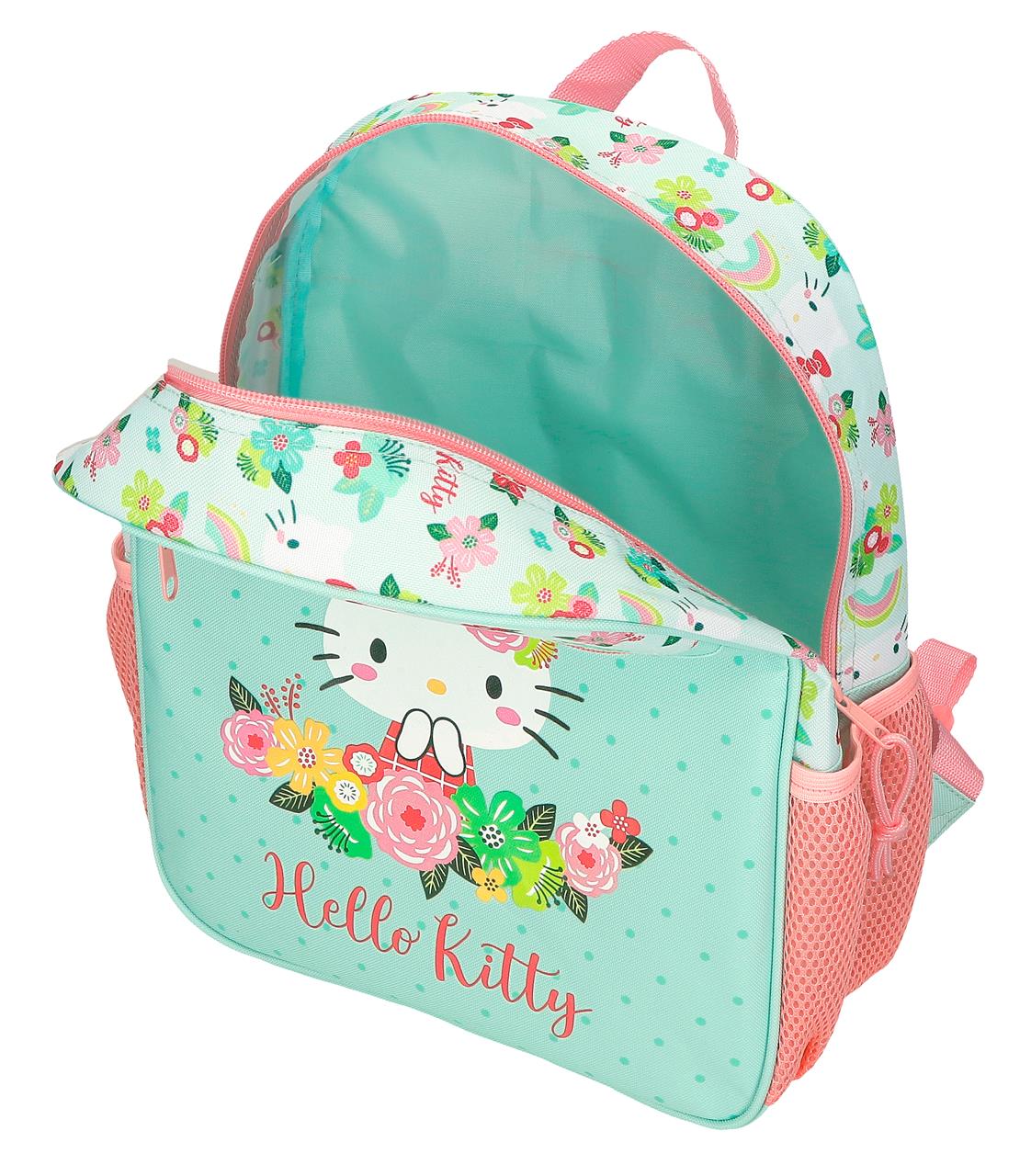 41222V1 MOCHILA ADAP. 33CM. C/CARRO. FLORAL KITTY - Image 2
