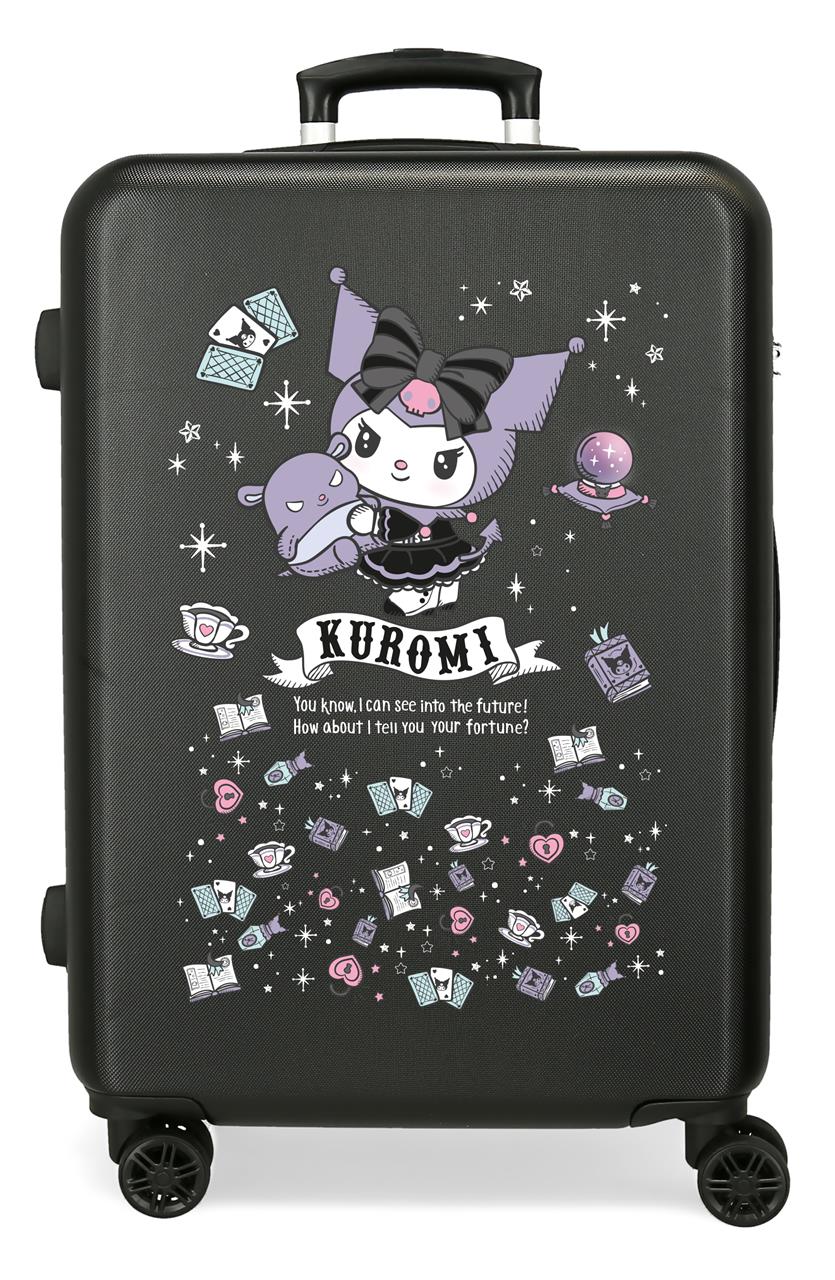 4251212 TROLLEY ABS 65CM. 4R. KUROMI FORTUNE TELLING NEGRO