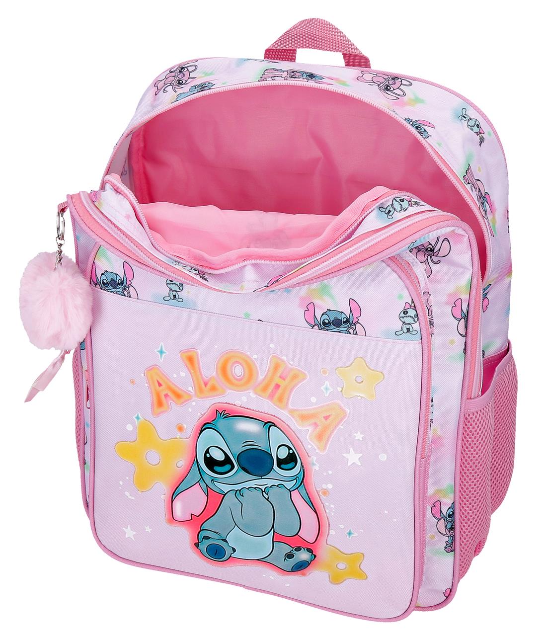 43524V1 MOCHILA ADAP. 40CM 2C. C/CARRO STITCH YOU & ME - Image 3