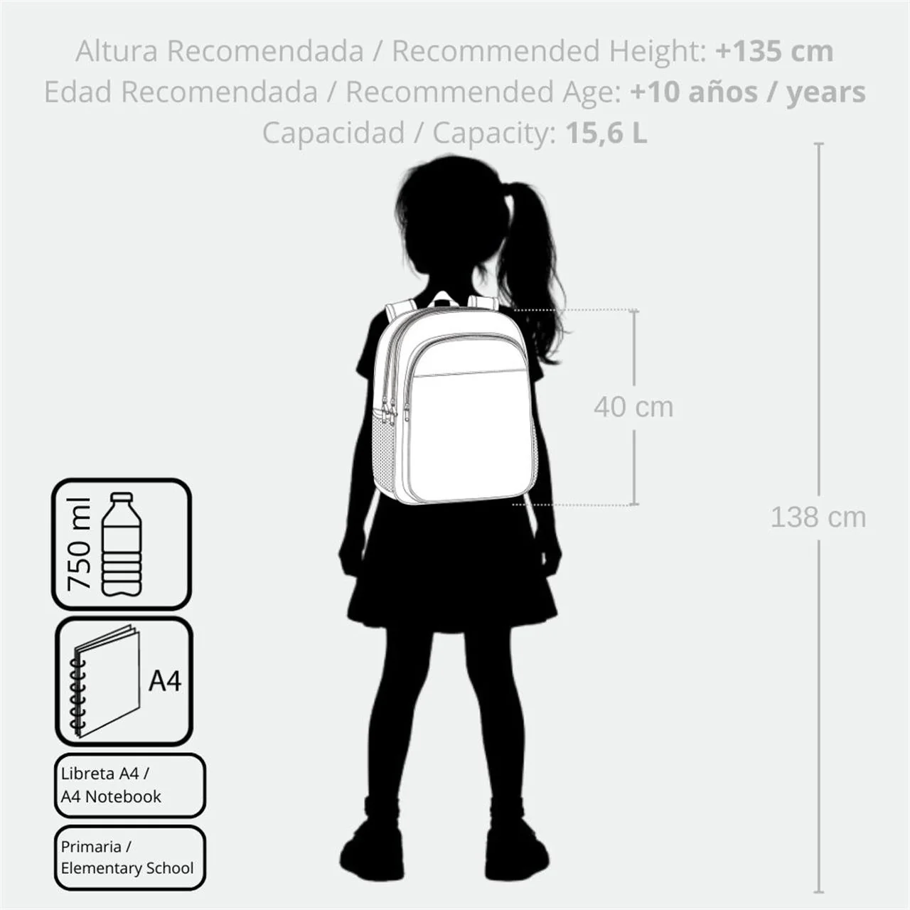 43524V1 MOCHILA ADAP. 40CM 2C. C/CARRO STITCH YOU & ME - Image 6