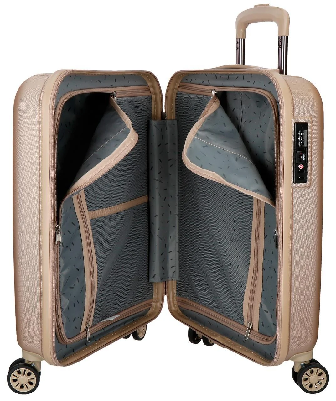 5318665 TROLLEY ABS 55CM.4R.C/EXP.WOOD CHAMPAGNE - Image 7
