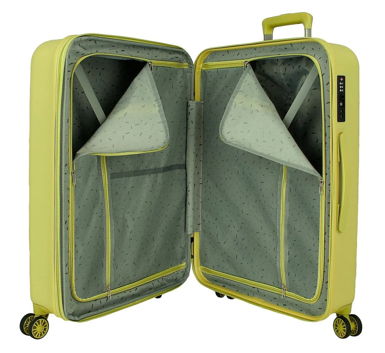 531926B TROLLEY ABS 65CM.4R.WOOD AMARILLO - Image 2
