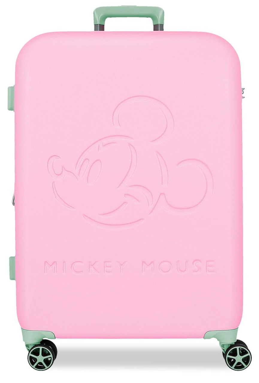 5439222 TROLLEY ABS 65CM. 4R. MICKEY CRAZY TRIP ROSA