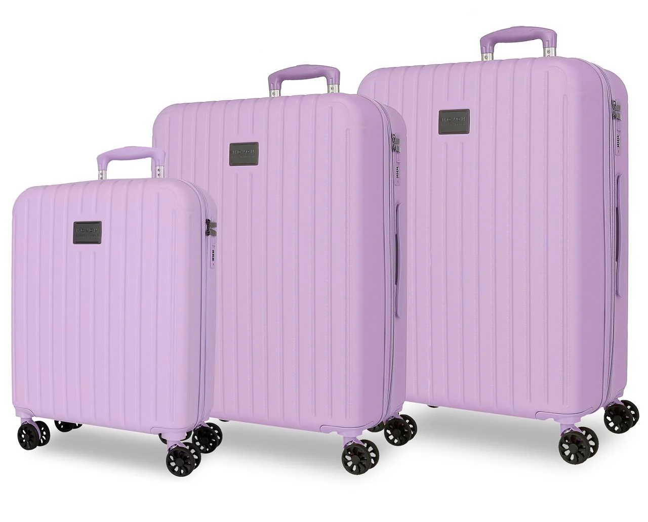 5558426 SET/3 TROLLEY ABS 55-68-78CM. C/EXP. 4R. TIMBER LILA