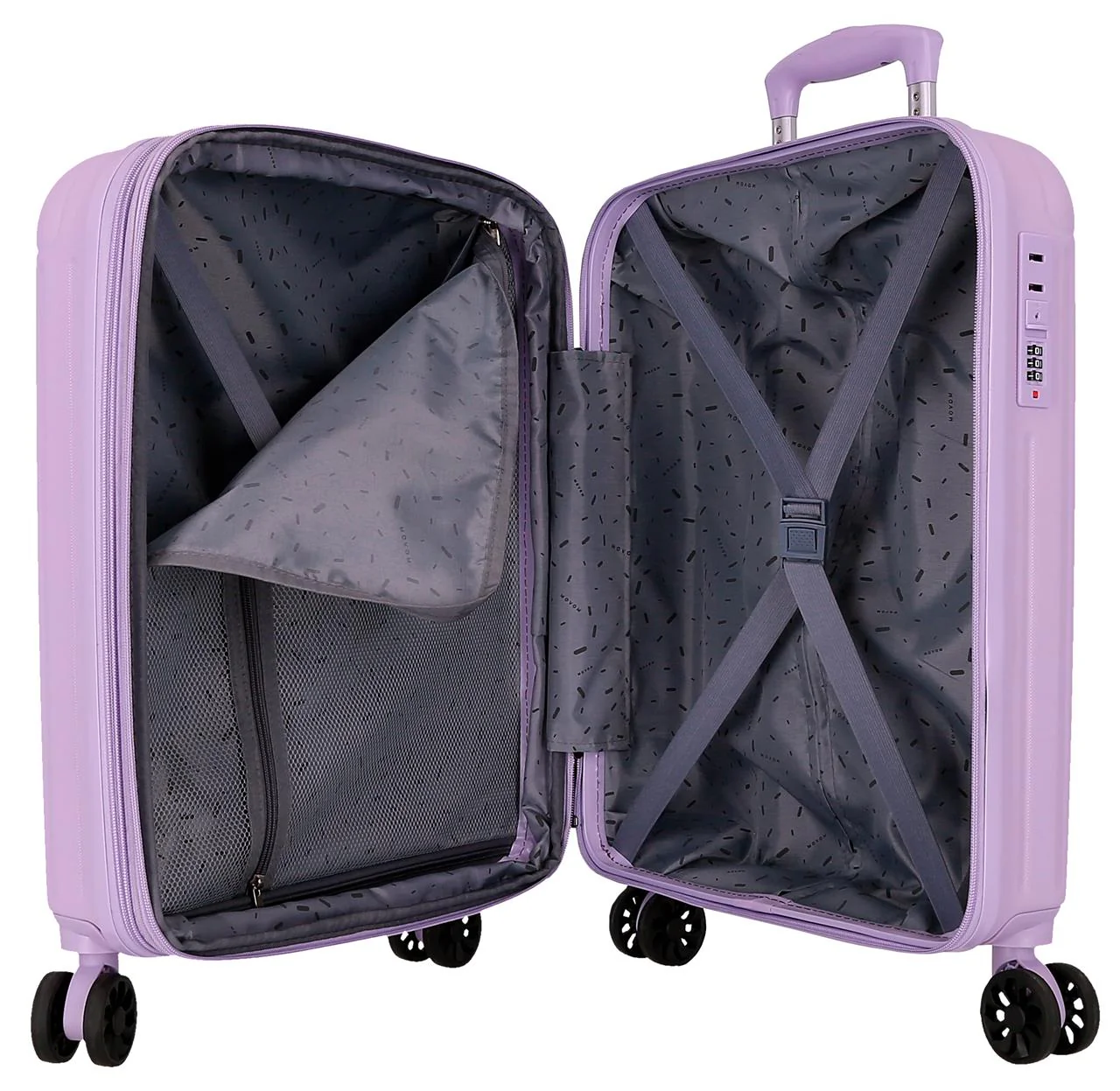 5558426 SET/3 TROLLEY ABS 55-68-78CM. C/EXP. 4R. TIMBER LILA - Image 3