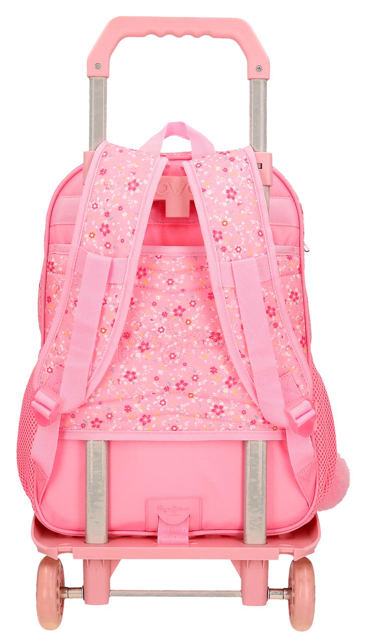 67122T3 MOCHILA ADAP. 40CM. 2C. C/CARRO PJL ALENKA ROSA - Image 4