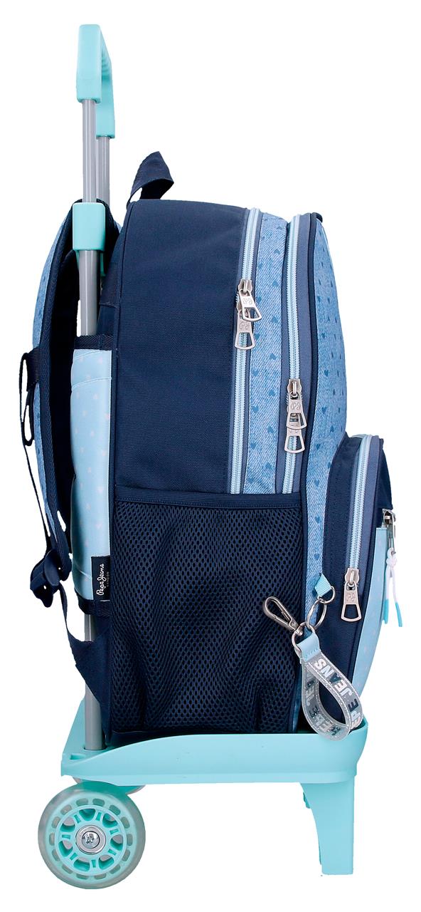 68222T2 MOCHILA ADAP. 40CM. 2C. C/CARRO PJL NONI DENIM AZU - Image 2