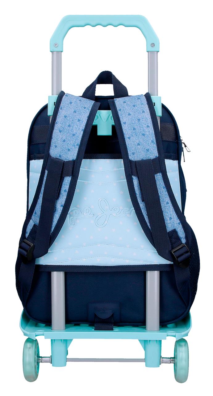 68222T2 MOCHILA ADAP. 40CM. 2C. C/CARRO PJL NONI DENIM AZU - Image 4