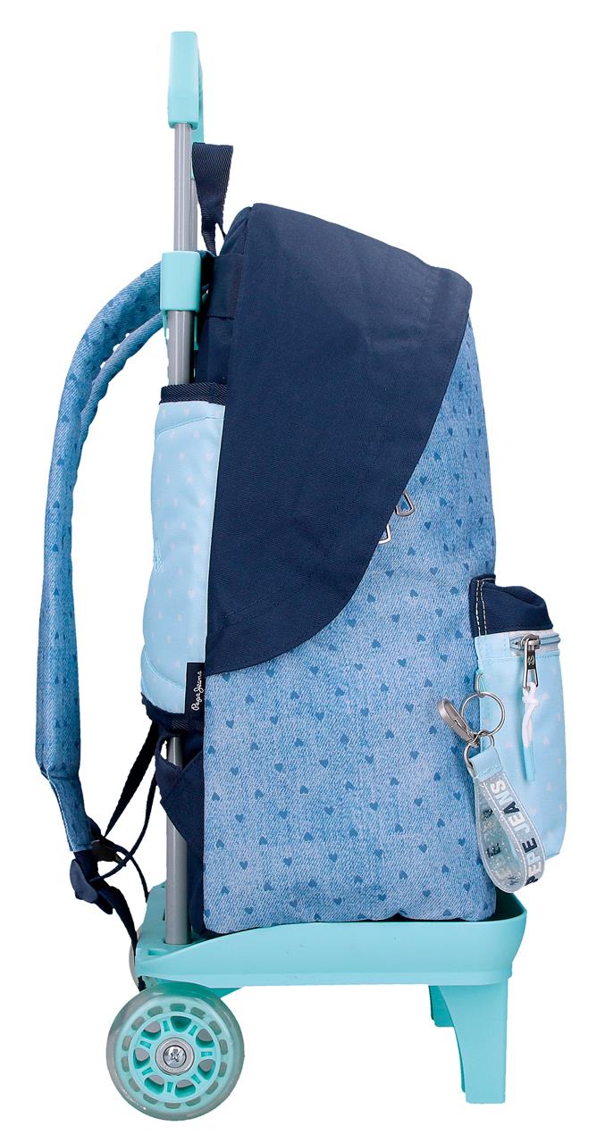 68223T2 MOCHILA ADAP.42CM.C/CARRO PJL NONI DENIM AZUL CLAR - Image 2