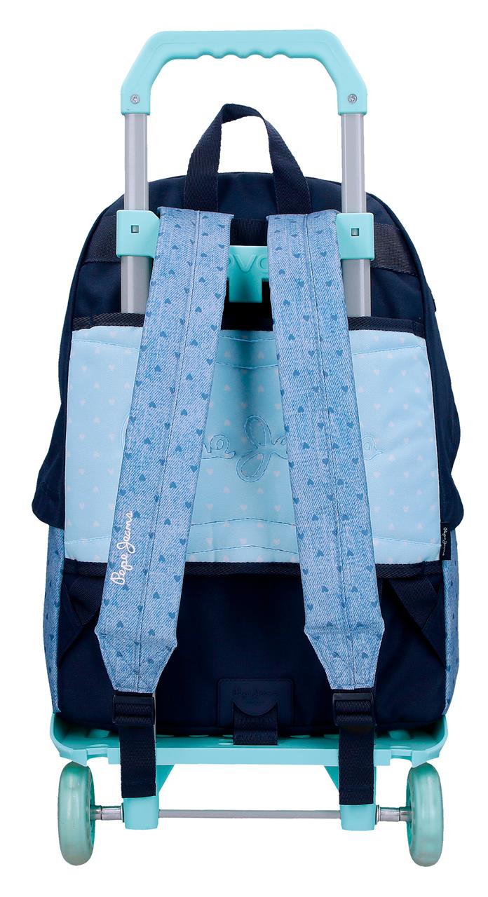68223T2 MOCHILA ADAP.42CM.C/CARRO PJL NONI DENIM AZUL CLAR - Image 3