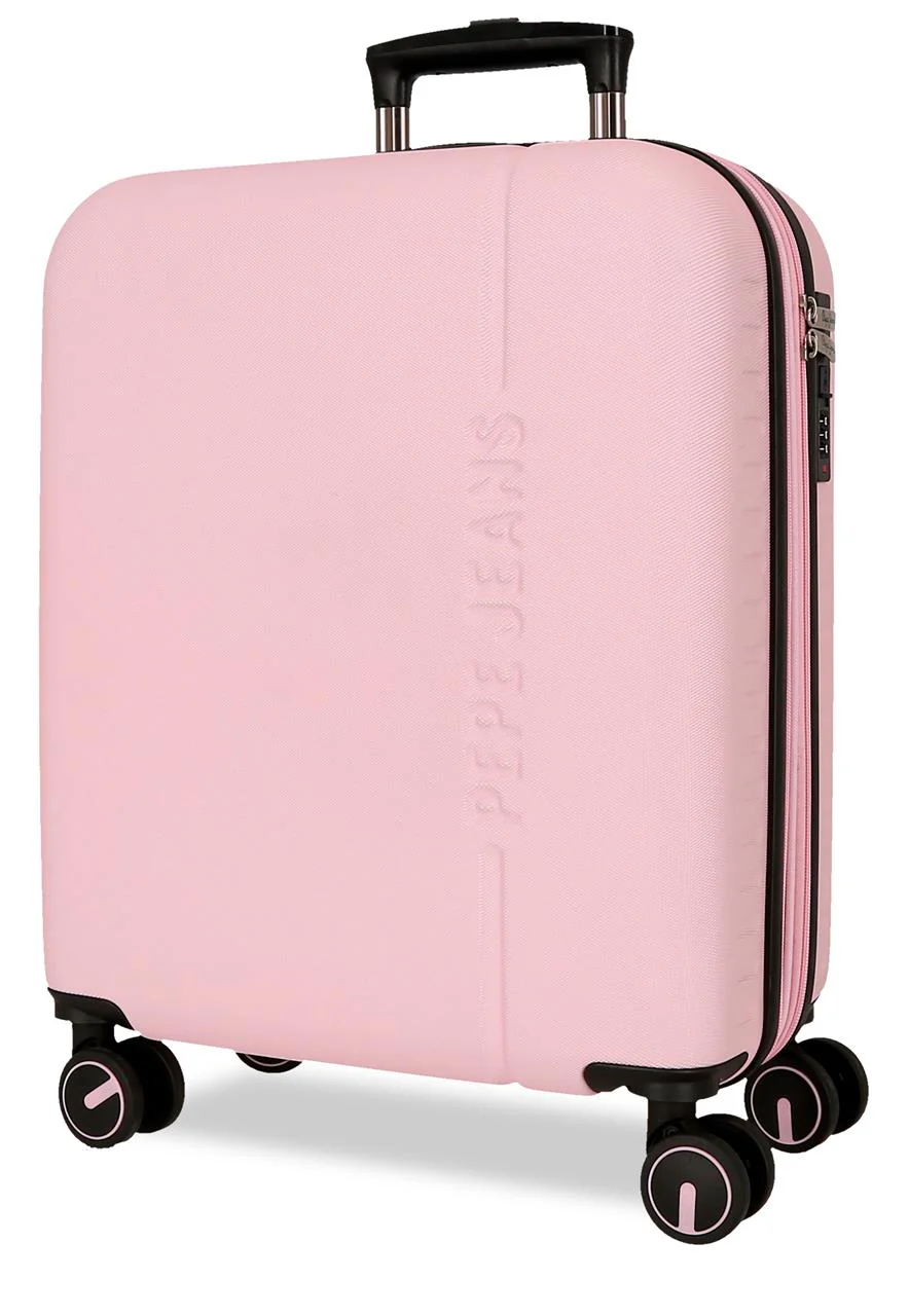 7568649 TROLLEY ABS 55CM. C/EXP. 4R. PJL MONTANA ROSA CLARO