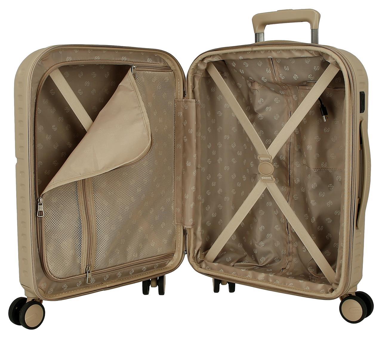 7698638 TROLLEY ABS 55CM. C/EXP. 4R. PJL ACCENT BEIGE CHAMPA - Image 2