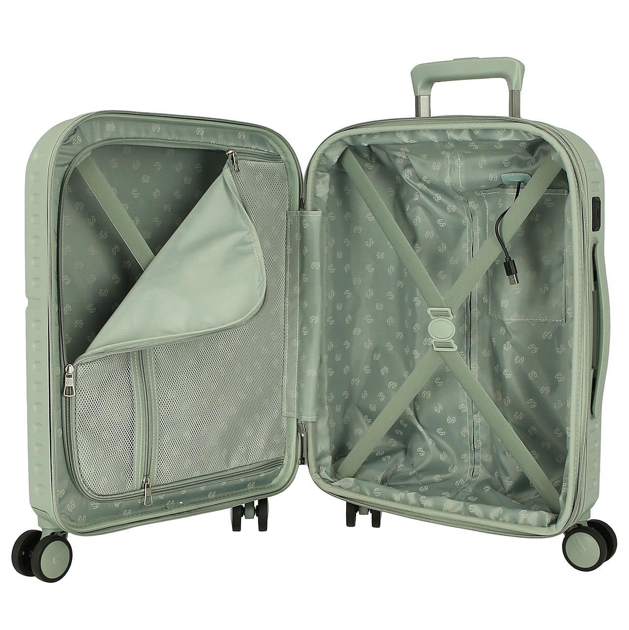 7698639 TROLLEY ABS 55CM. C/EXP. 4R. PJL ACCENT VERDE VINTAG - Image 3