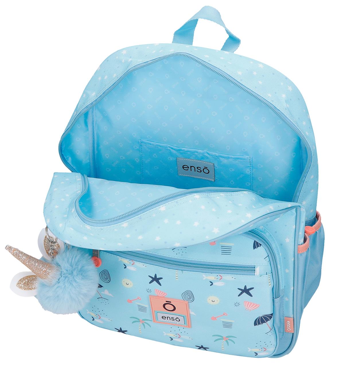 96324T2 MOCHILA ADAP. 38CM. C/CARRO. ENSO MAGIC SUMMER AZUL - Image 2
