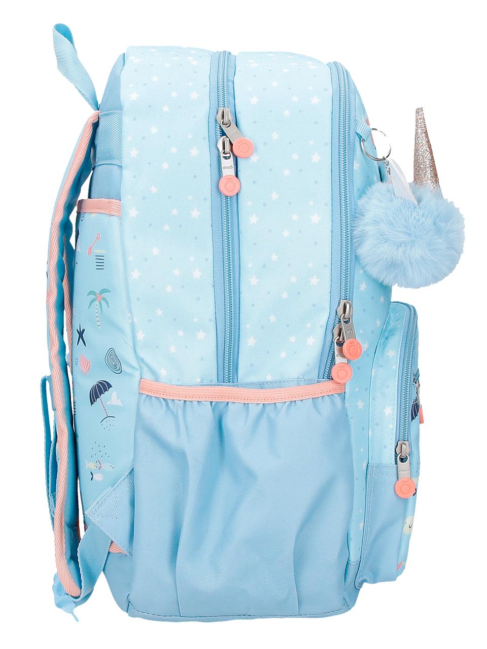 96327D2 MOCHILA ADAP. 44CM. ENSO MAGIC SUMMER AZUL CLARO - Image 3