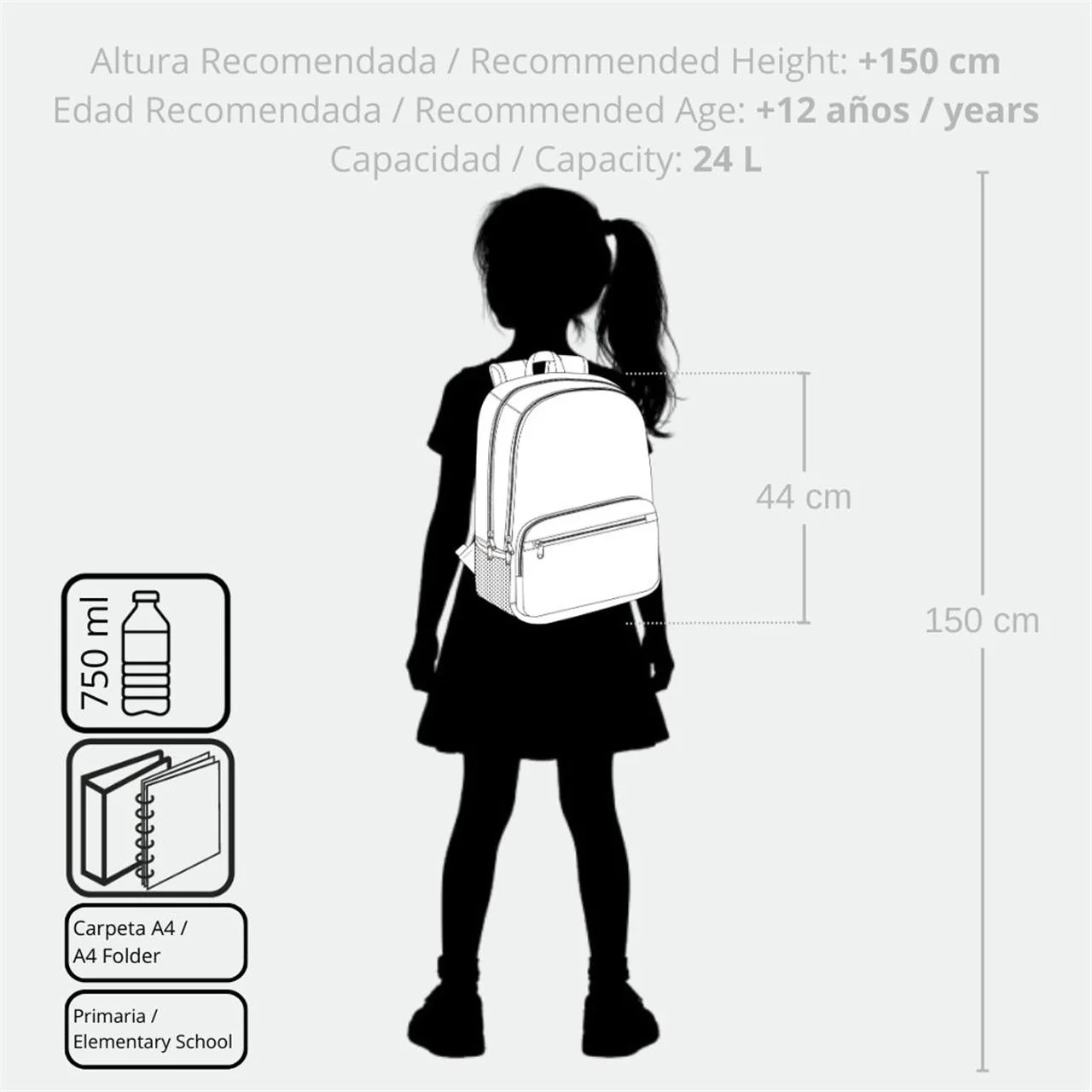 97927T1 MOCHILA ADAP. 44CM. C/CARRO. ENSO NEW VIBES - Image 2