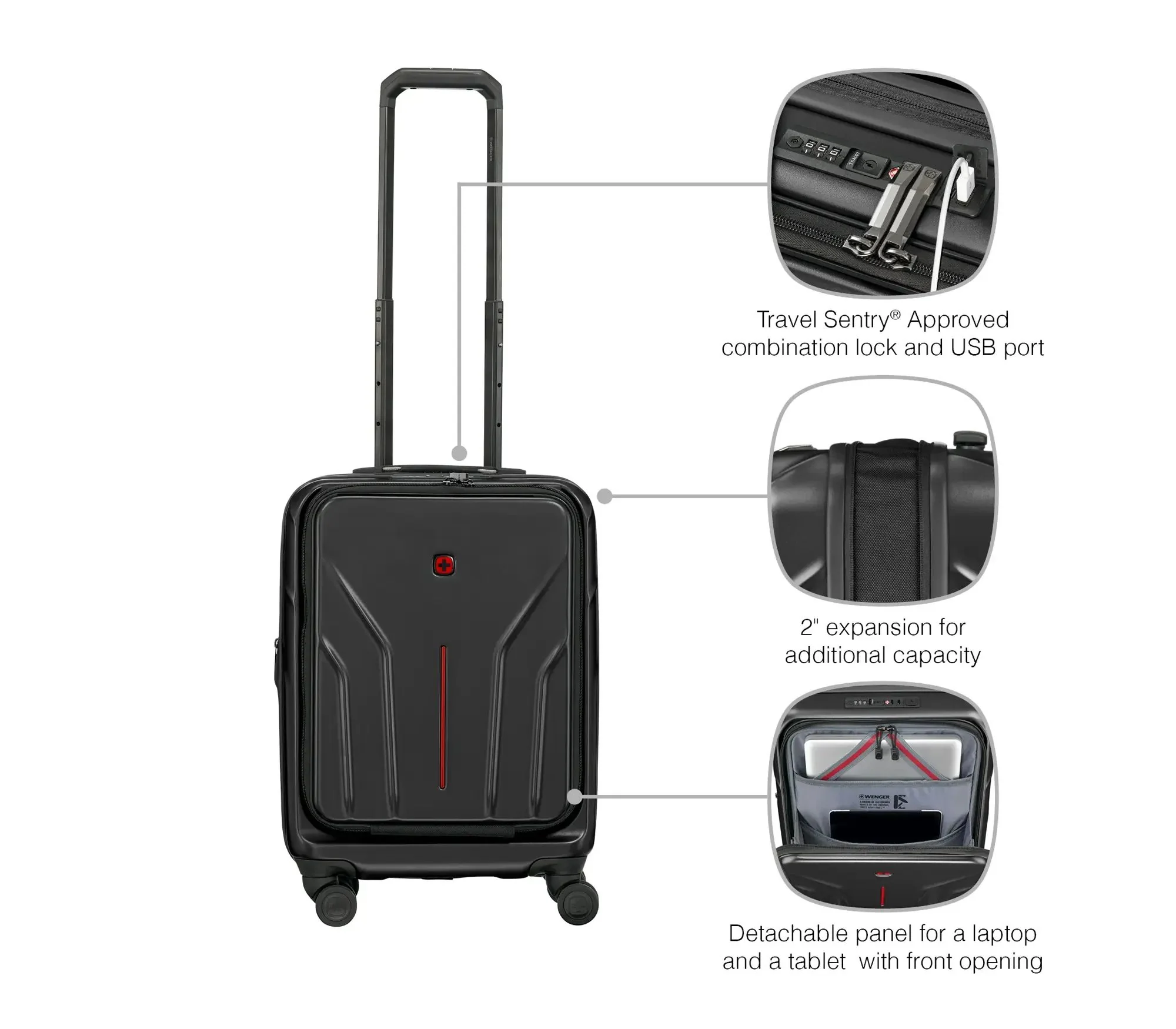 WENGER Maleta de cabina Extensible AMPLIX con bolisllo para PC 54cm - Image 11