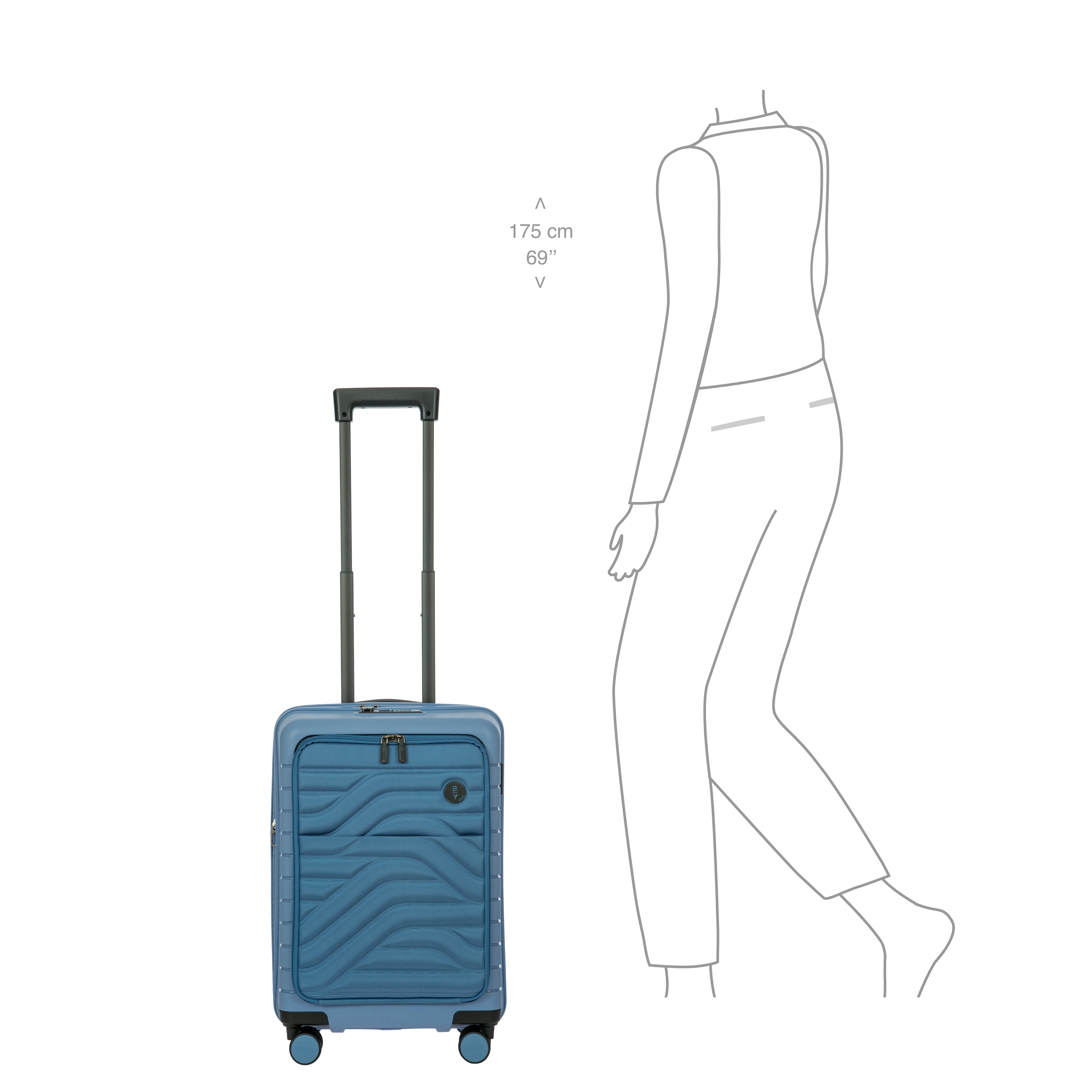 BRIC'S ULISSE TROLLEY RIGIDO CABINA EXTENSIBLE EASY ACCESS 55cm - Image 23