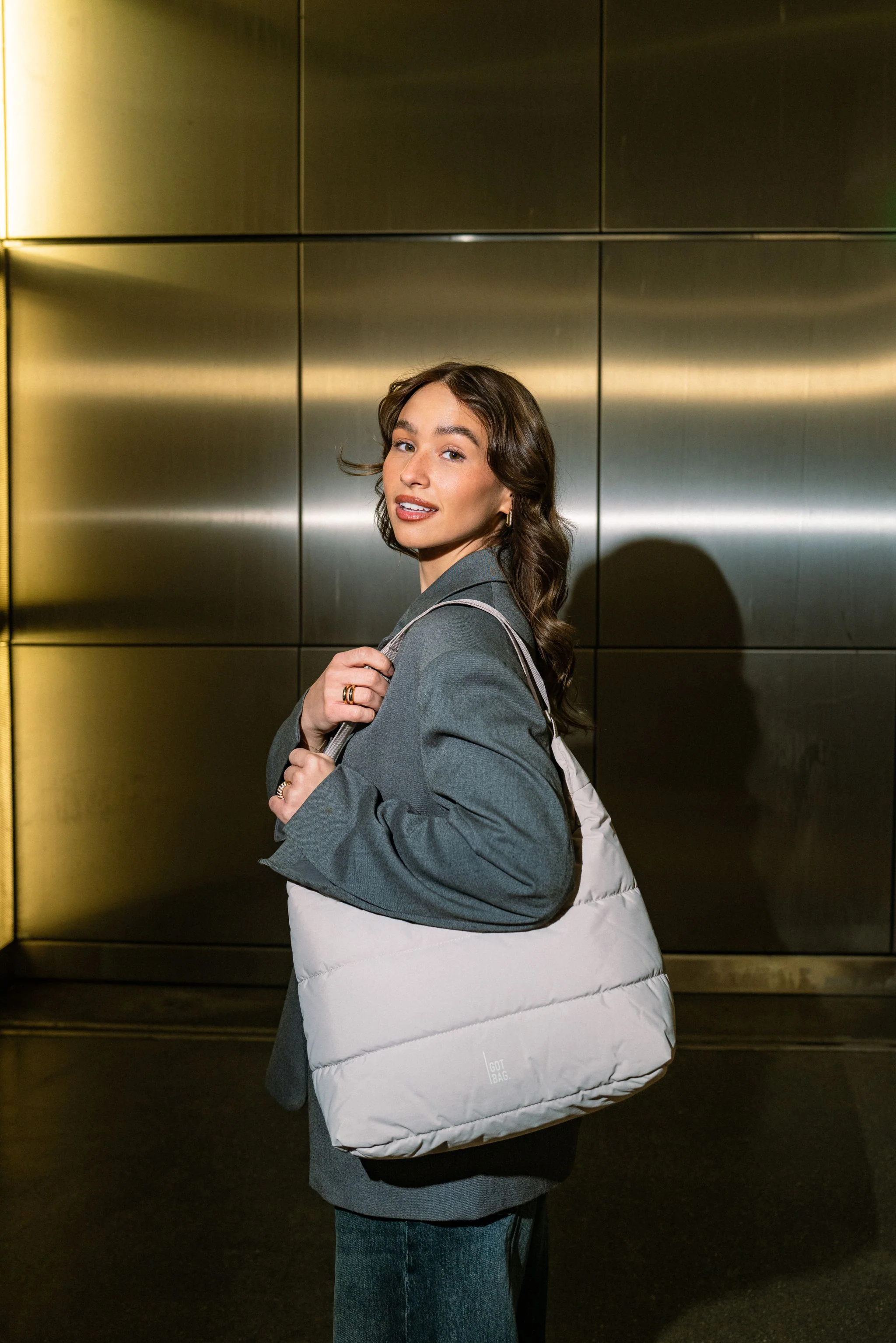 GOT BAG PUFFER SQUARE BAG LARGE MONOCHROME - Image 14