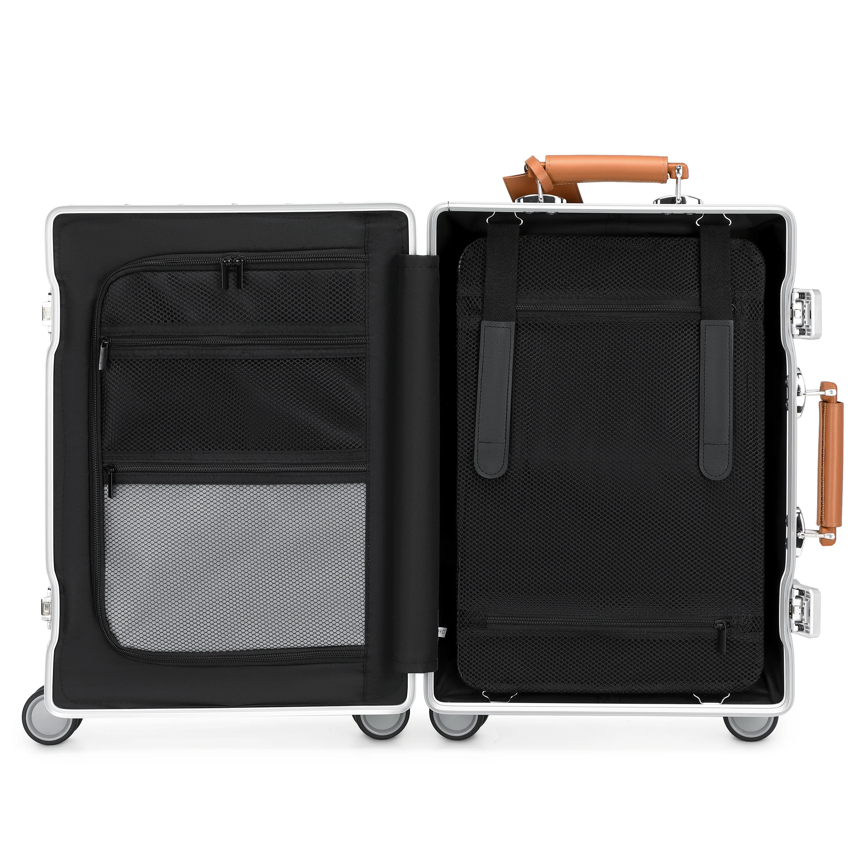 GREENWICH Maleta mediana Aluminio con asa Piel Vegana NEW YORK 2.0 - Image 4