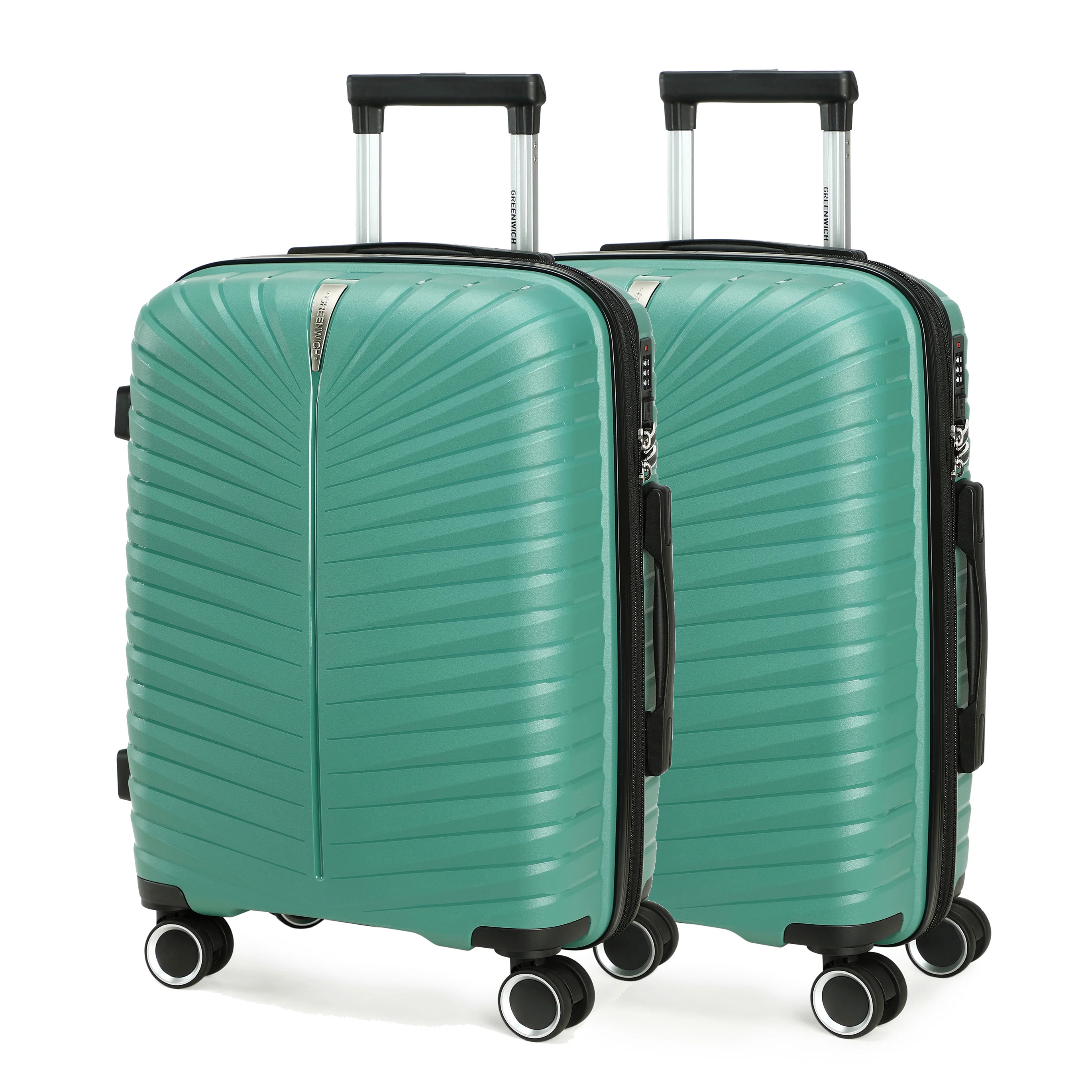GREENWICH Pack 2 maletas de cabina 55cm expandible BALI Verde