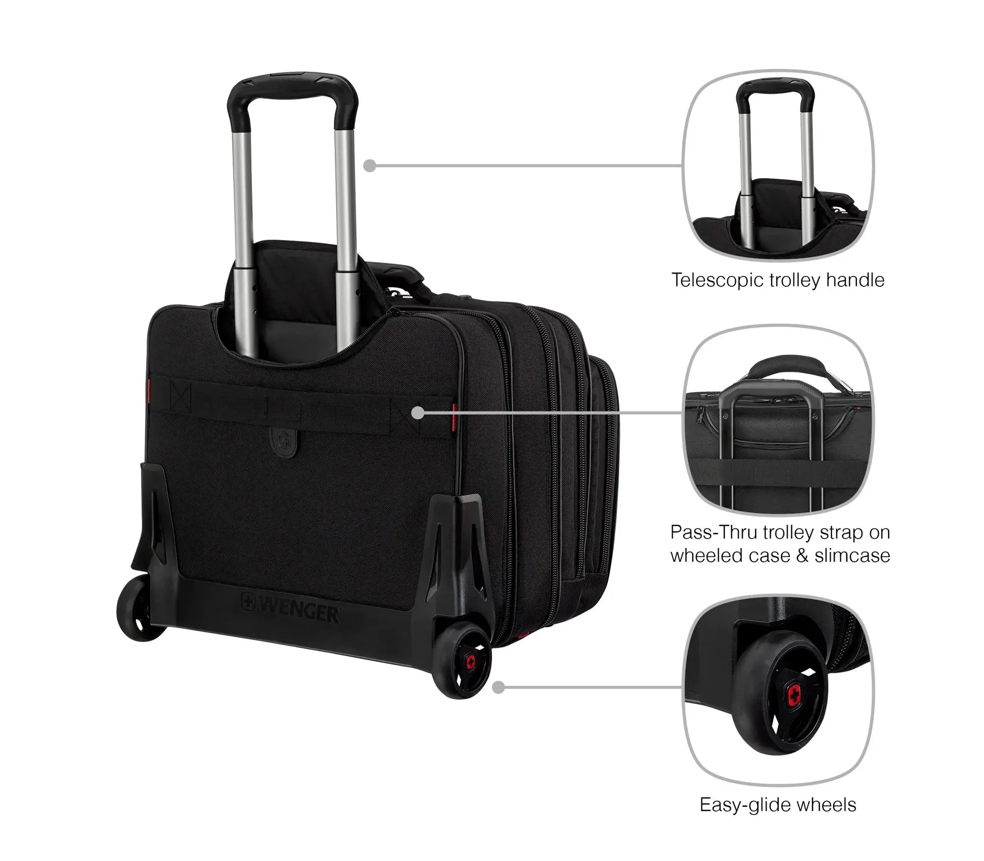 WENGER Set de equipaje de negocios de 2 piezas con Comp-U-Roller PATRIOT - Image 11