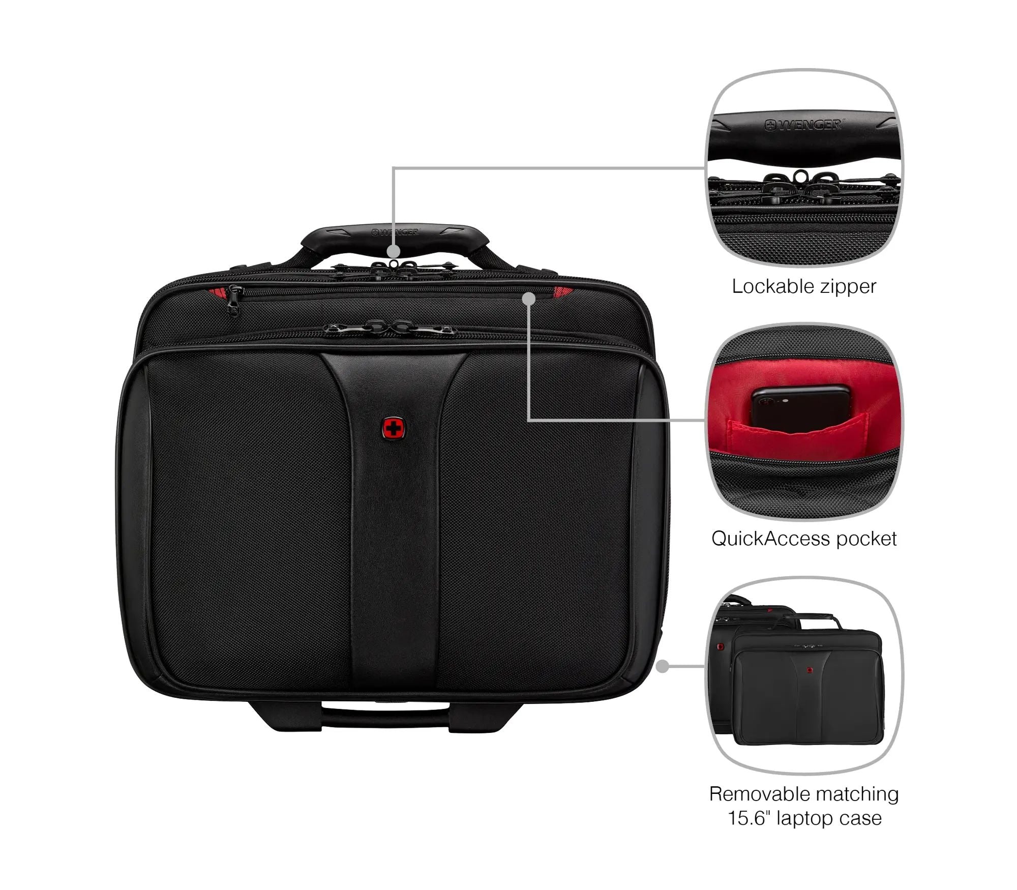 WENGER Set de equipaje de negocios de 2 piezas con Comp-U-Roller PATRIOT - Image 14