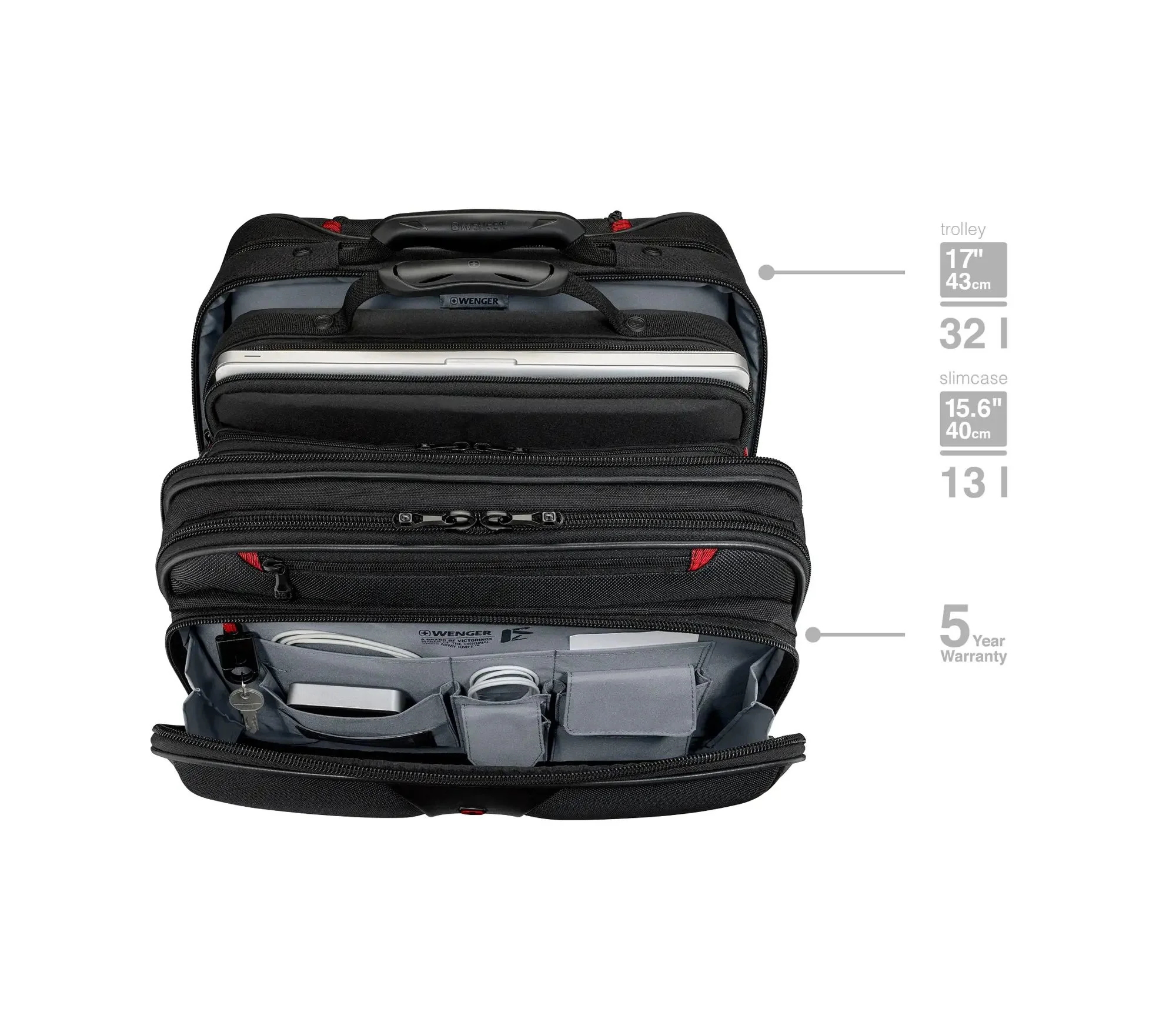 WENGER Set de equipaje de negocios de 2 piezas con Comp-U-Roller PATRIOT - Image 8