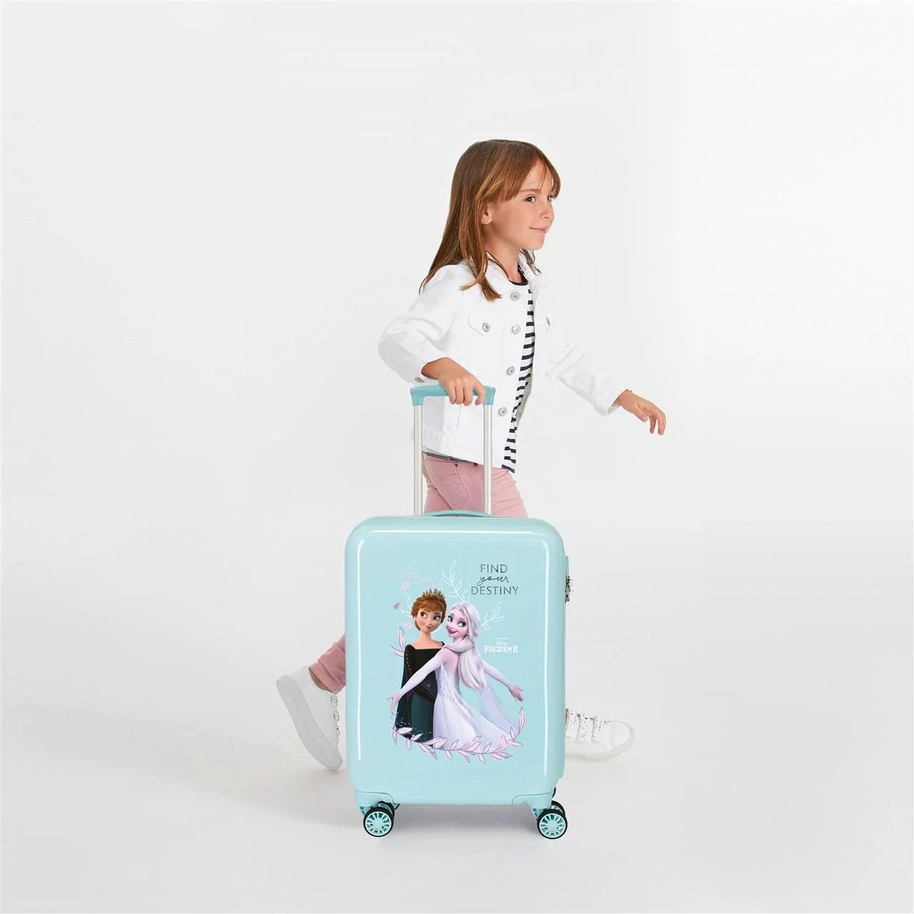 Maleta de cabina Frozen Memories rígida 55 cm turquesa - Image 2