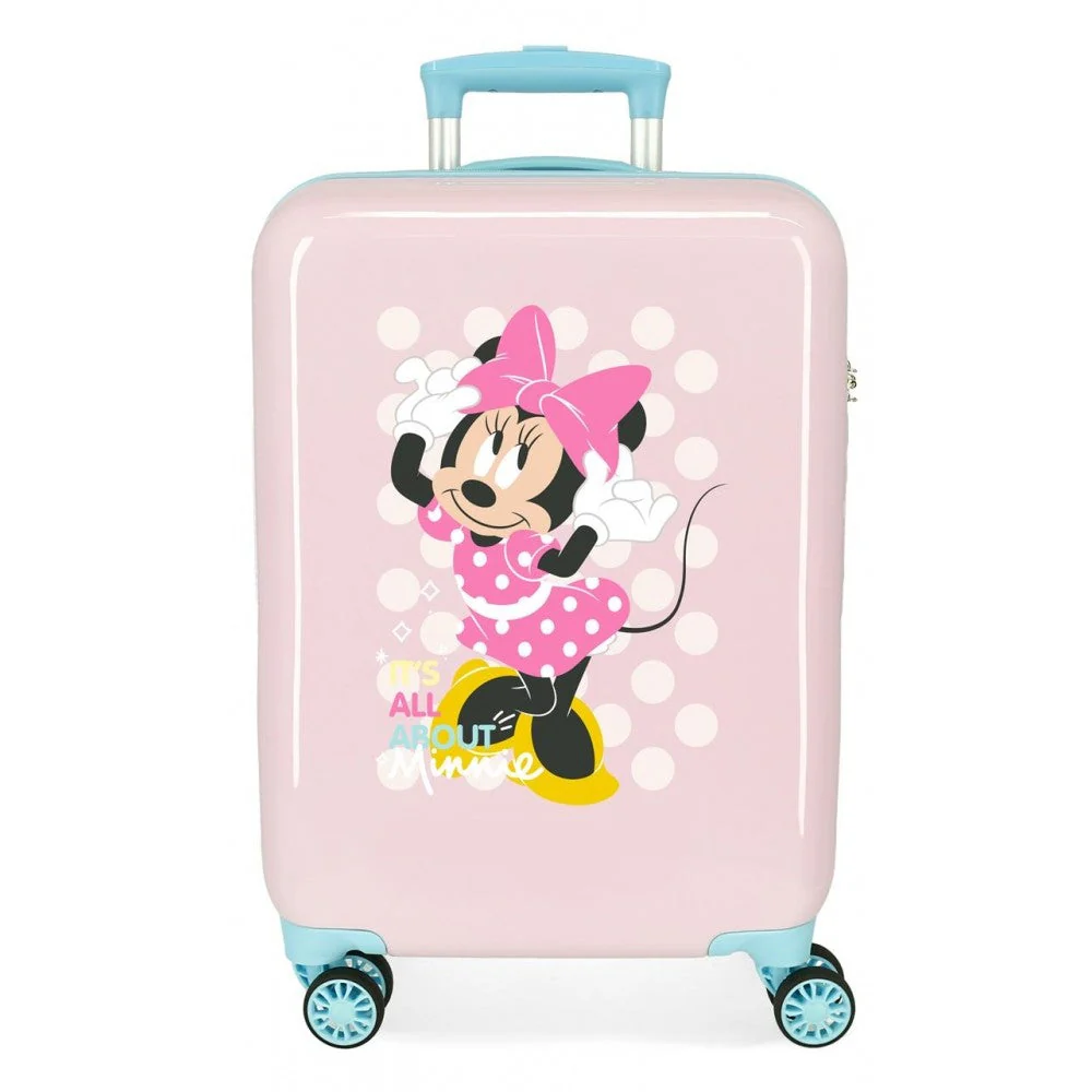 Maleta de Cabina Minnie Play all day rÃgida 55cm rosa claro