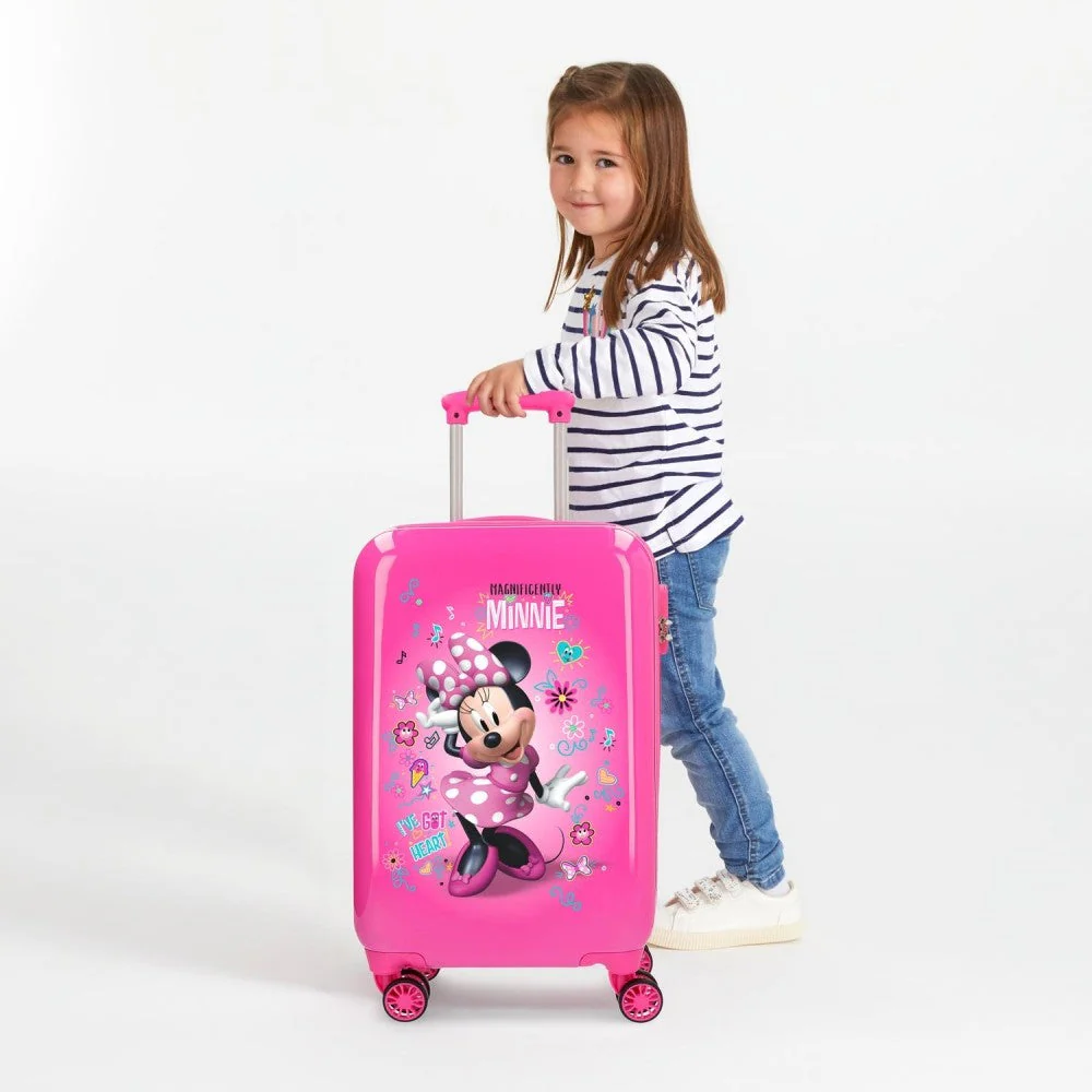 Maleta de cabina Minnie Stickers rígida 55cm Rosa - Image 9