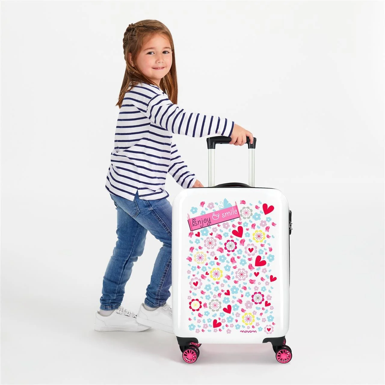Maleta de Cabina Movom ENJOY AND SMILE rígida 55cm - Image 3