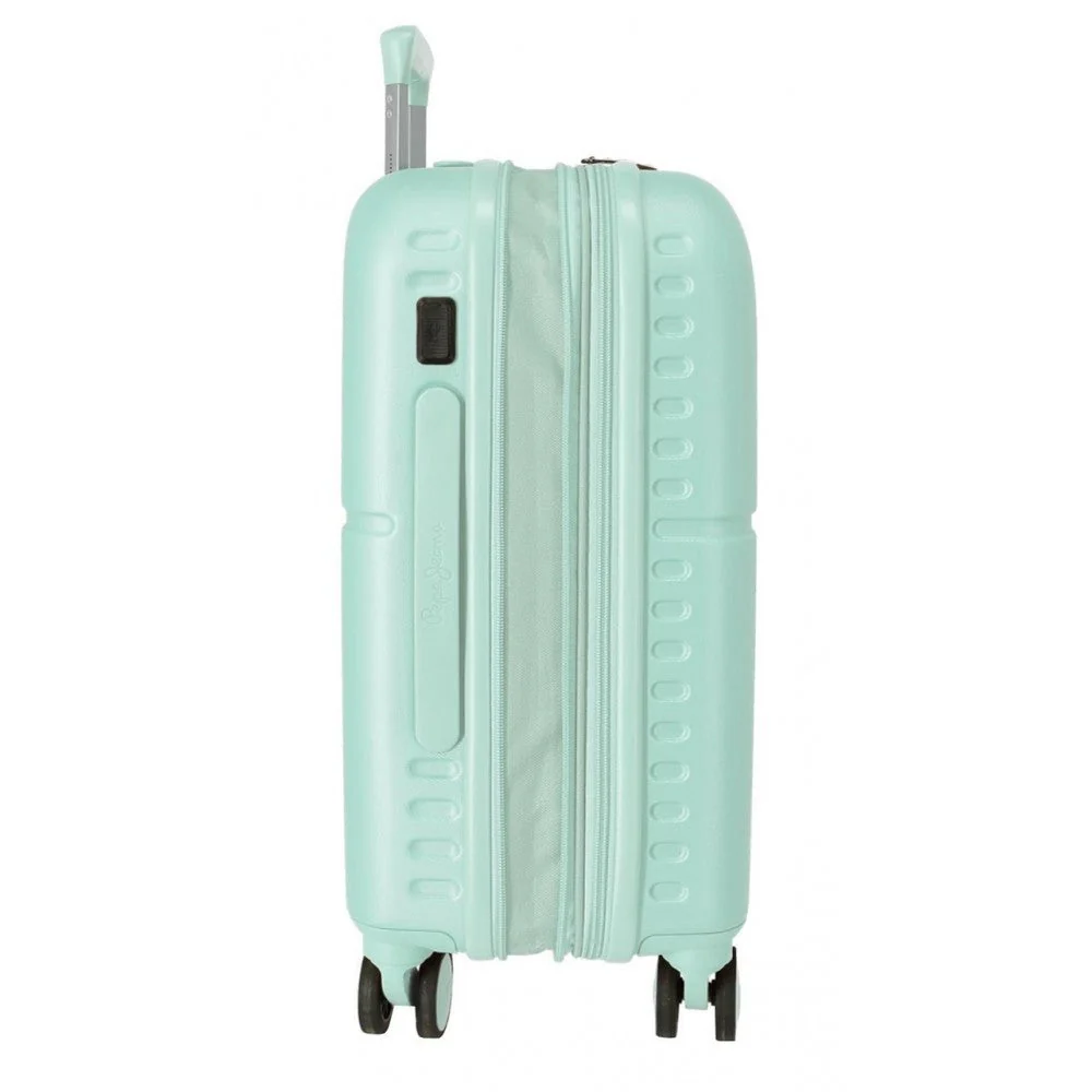 Maleta de cabina Pepe Jeans Nerea turquesa expandible rígida 55cm - Image 11