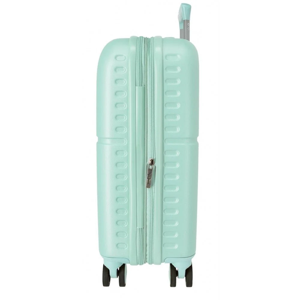 Maleta de cabina Pepe Jeans Nerea turquesa expandible rígida 55cm - Image 13