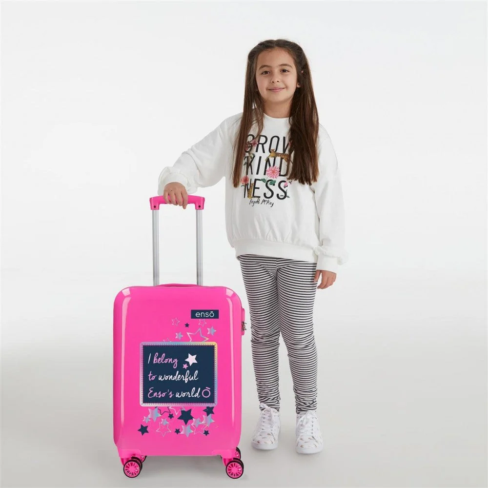 Maleta de Cabina Rígida 55cm Enso Make a Wish Fucsia - Image 2